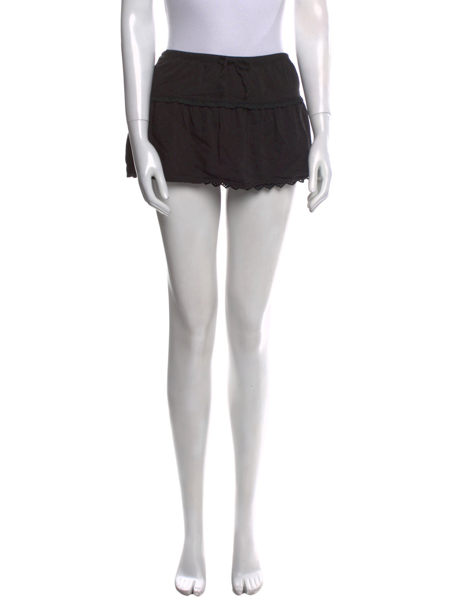 Reformation Eyelet Trim Mini Skirt