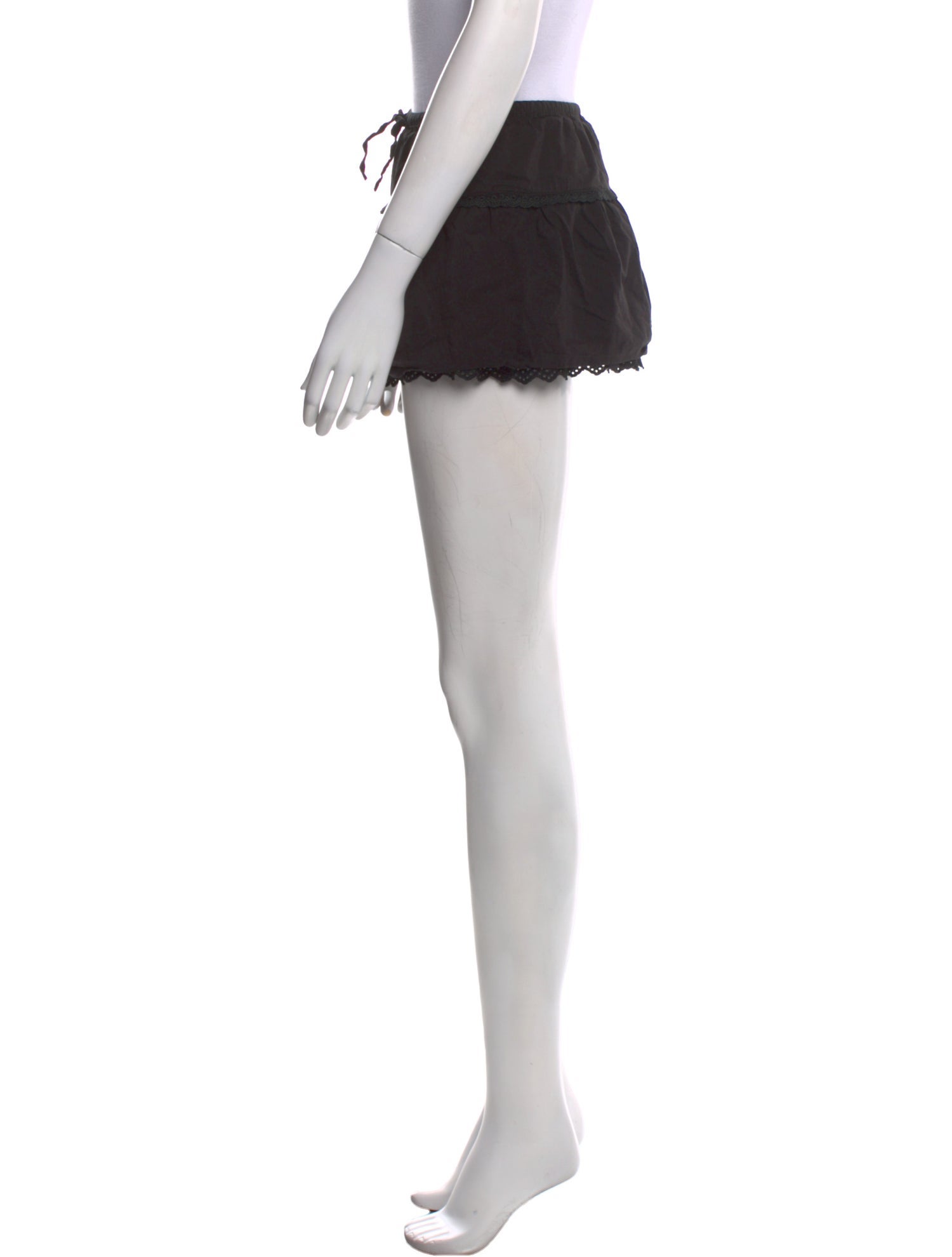 Reformation Eyelet Trim Mini Skirt