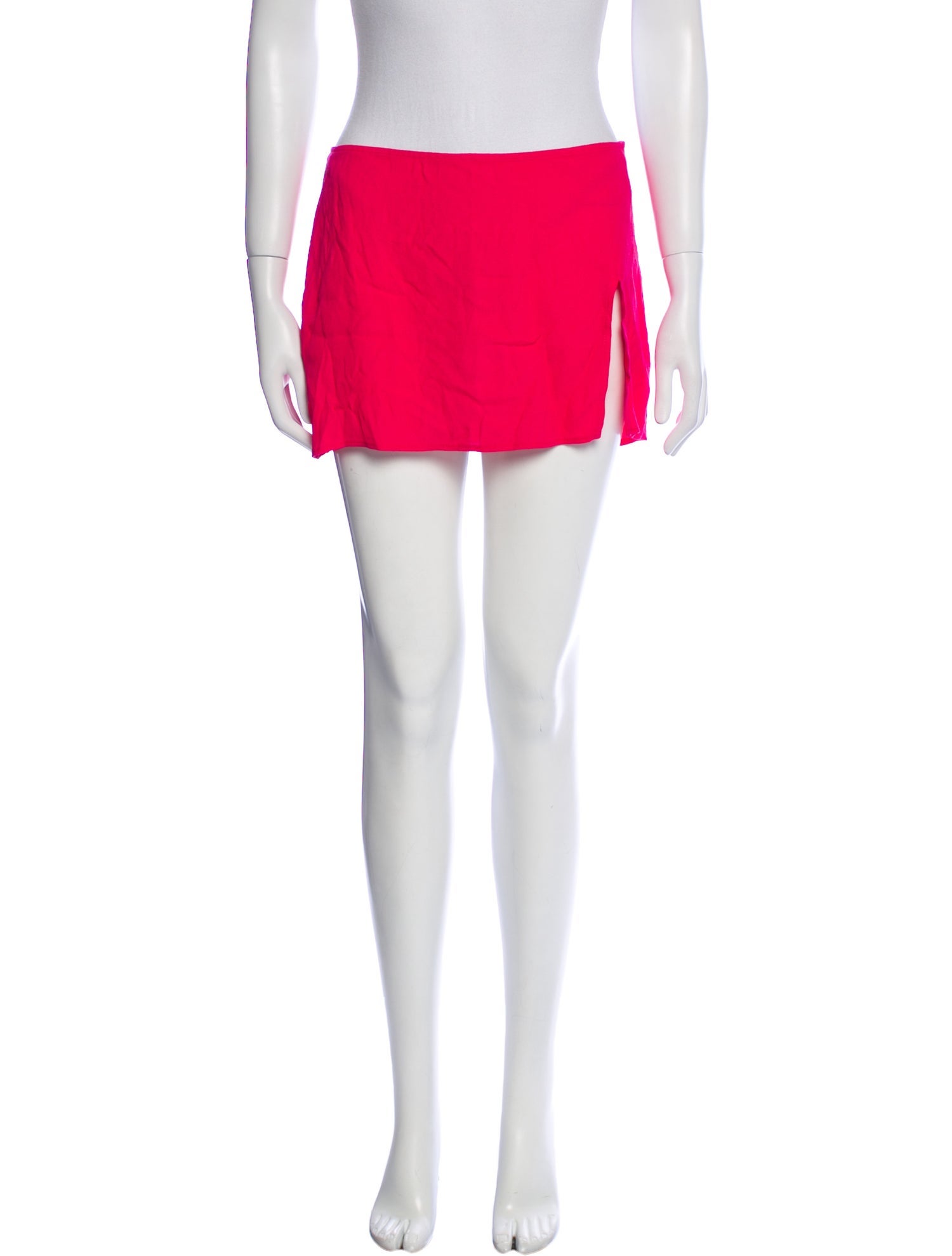 Reformation Raw-Edge Trim Mini Skirt