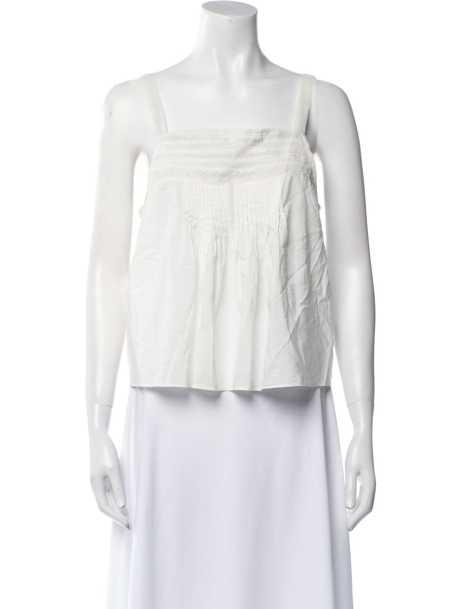 Reformation Square Neckline Sleeveless Crop Top