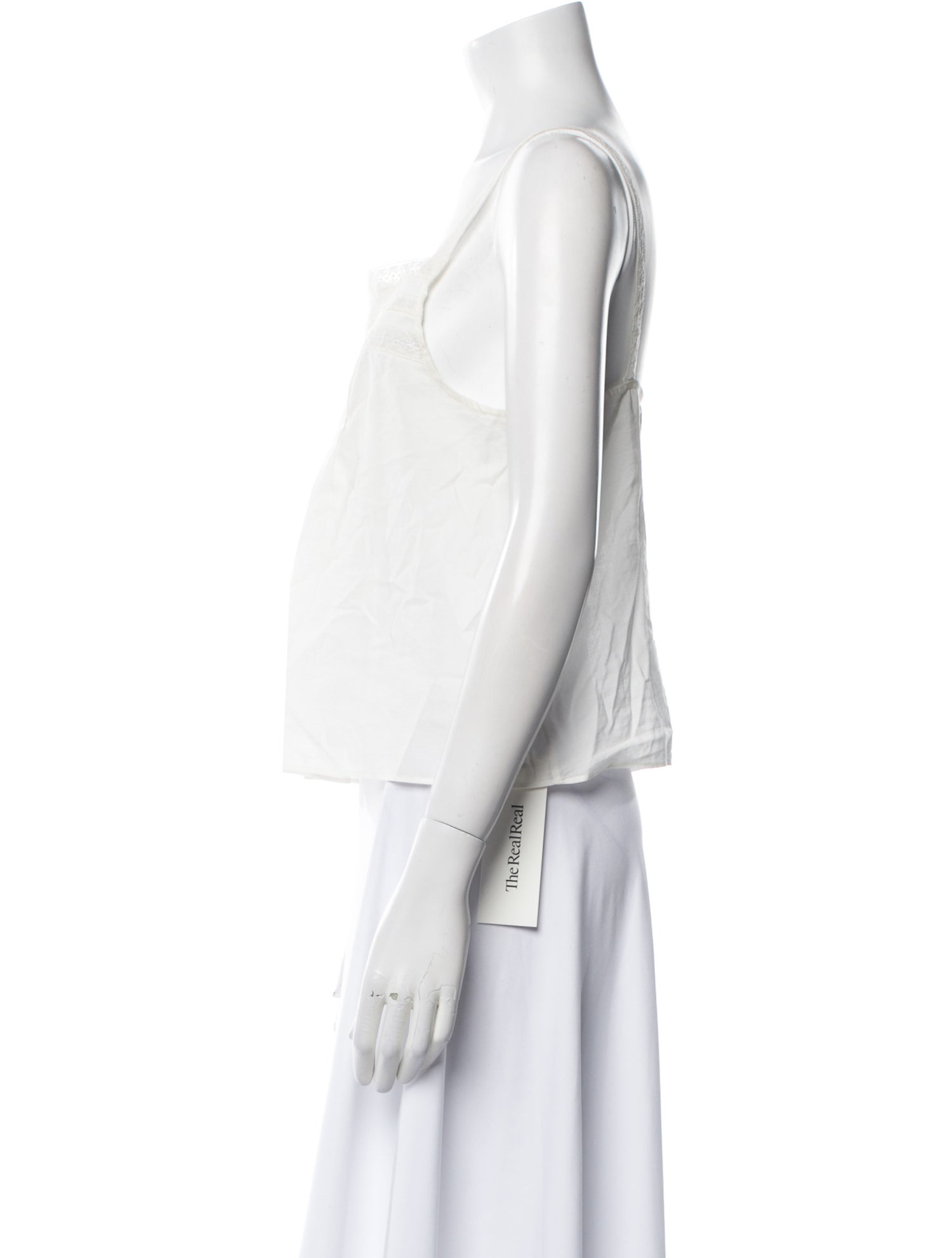 Reformation Square Neckline Sleeveless Crop Top