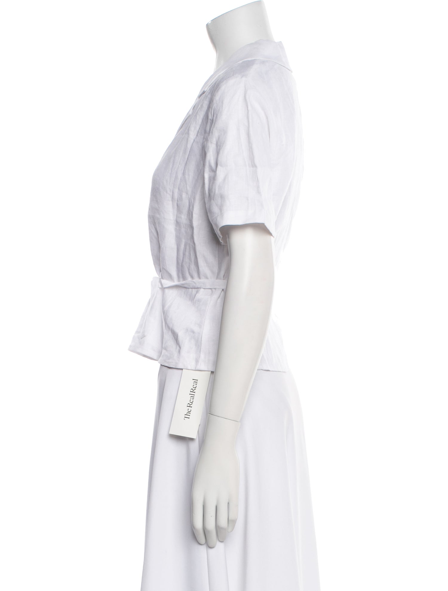 Reformation Linen V-Neck Crop Top