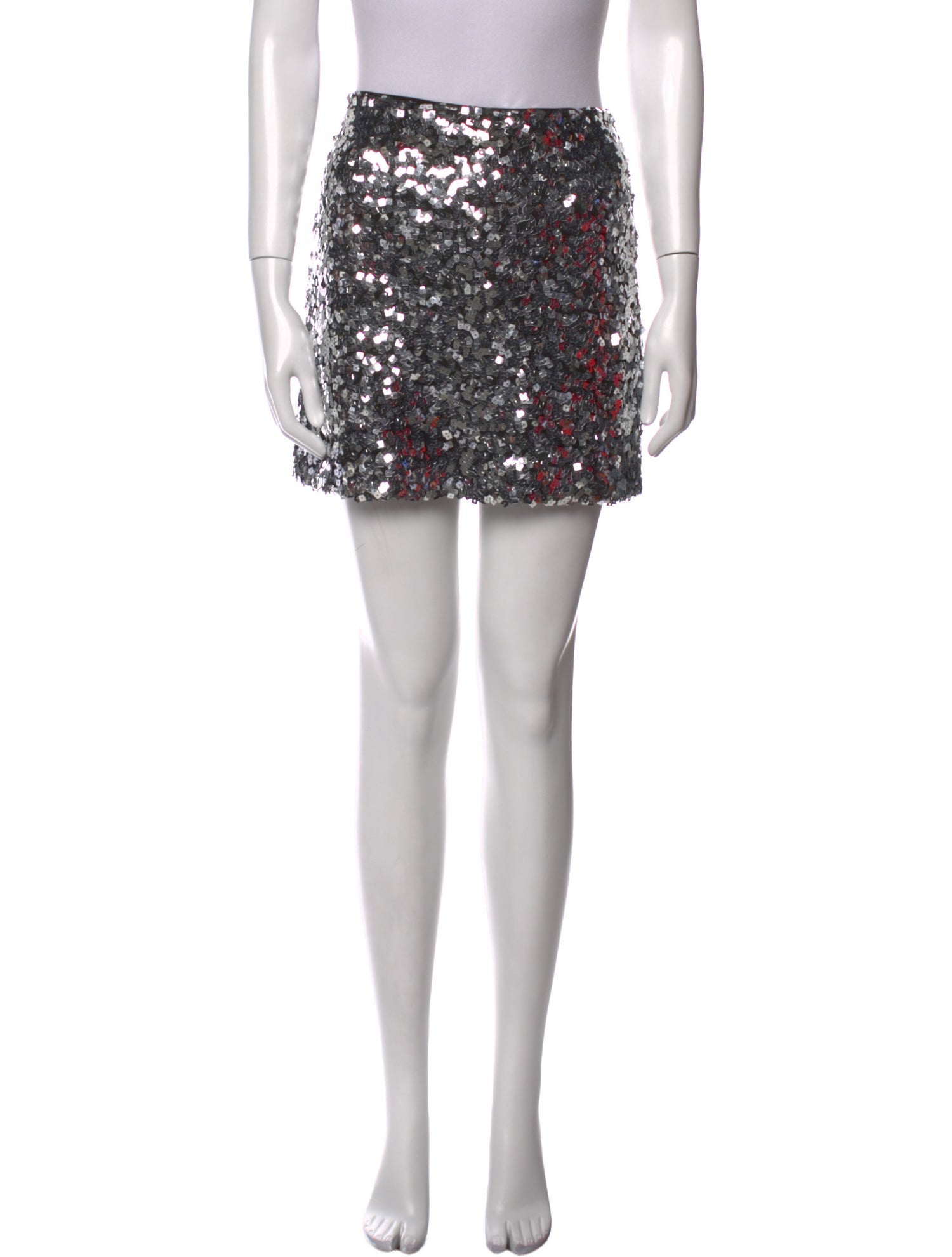 Reformation Sequin Embellishments Mini Skirt