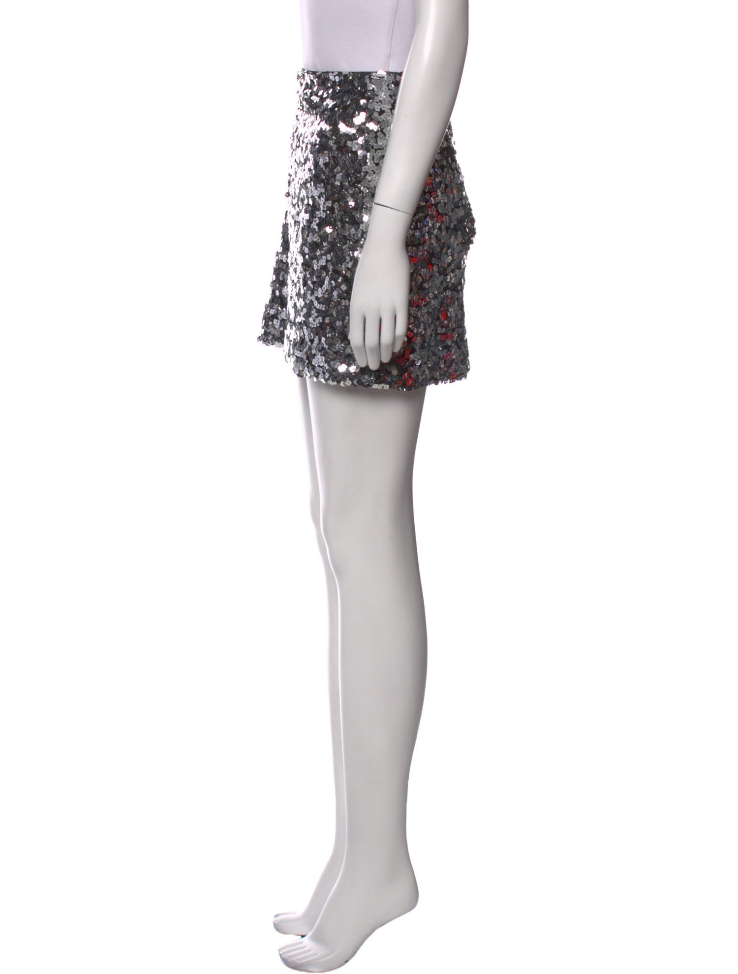 Reformation Sequin Embellishments Mini Skirt