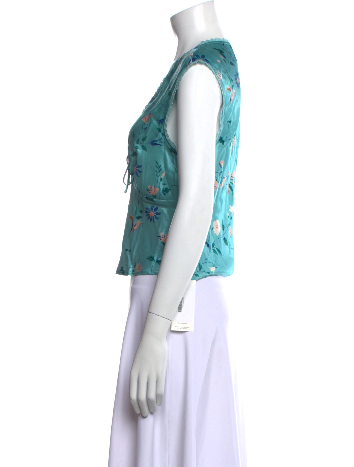 Reformation Silk Floral Print Crop Top