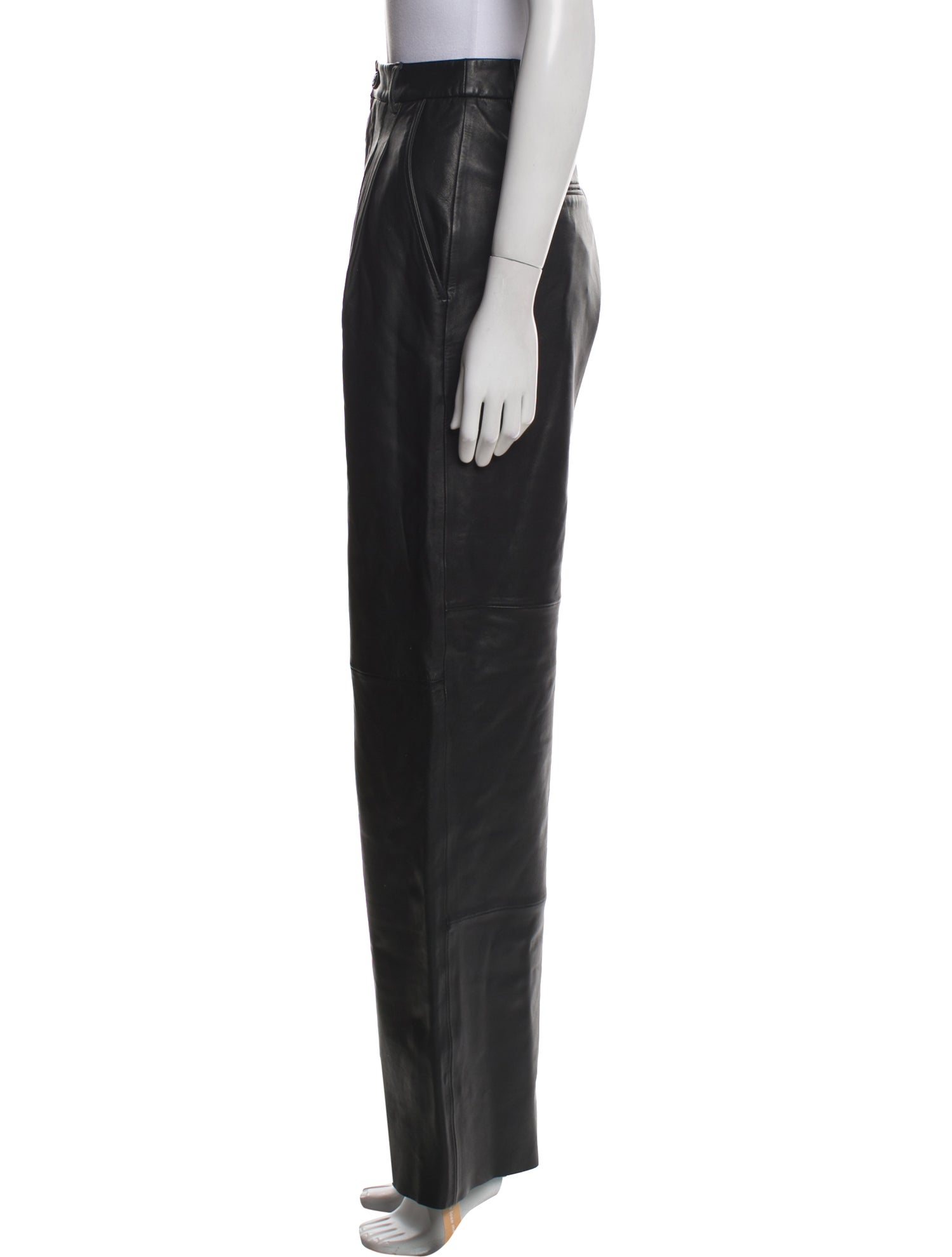 Reformation Lamb Leather Wide Leg Pants