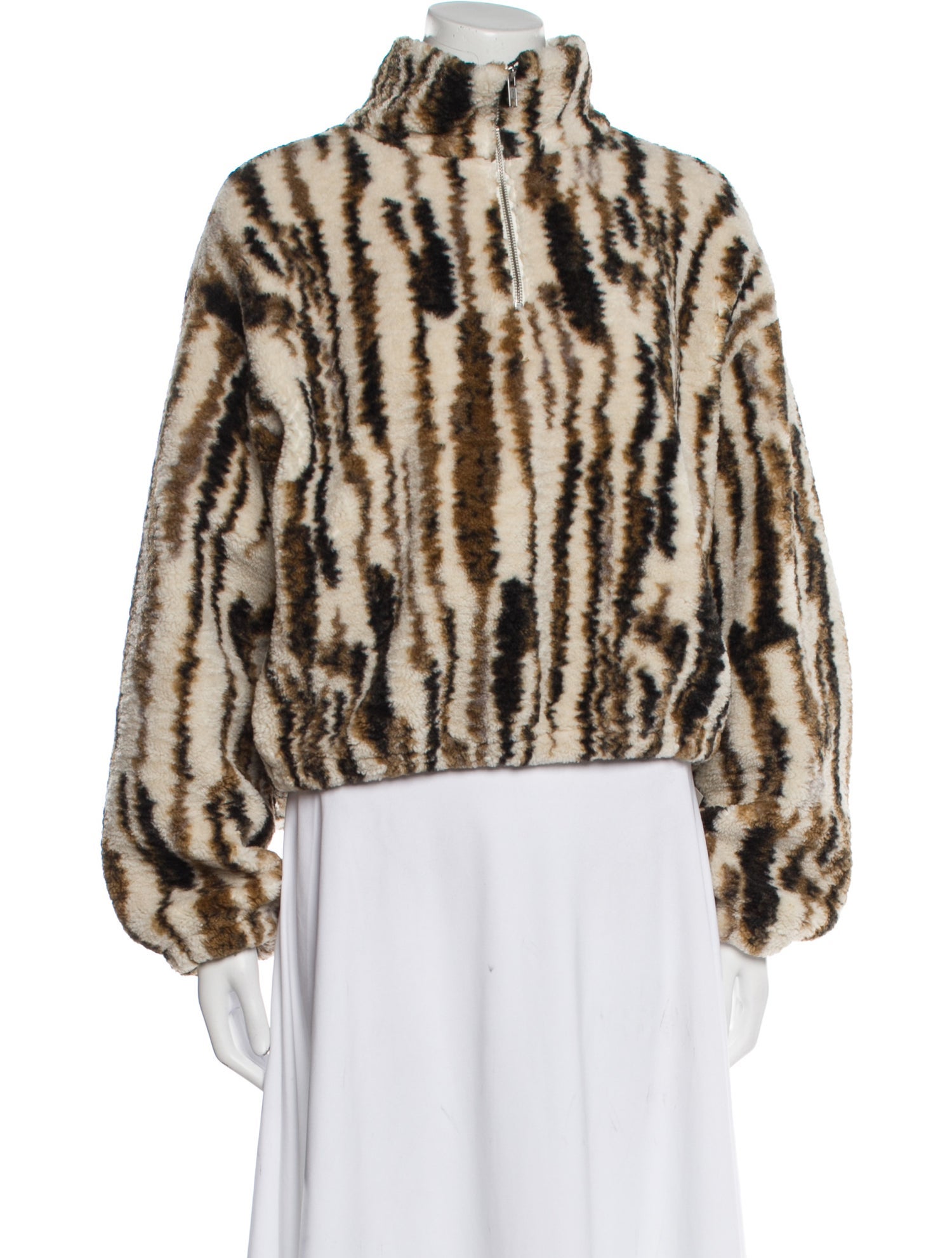 Reformation Animal Print Faux Fur Jacket