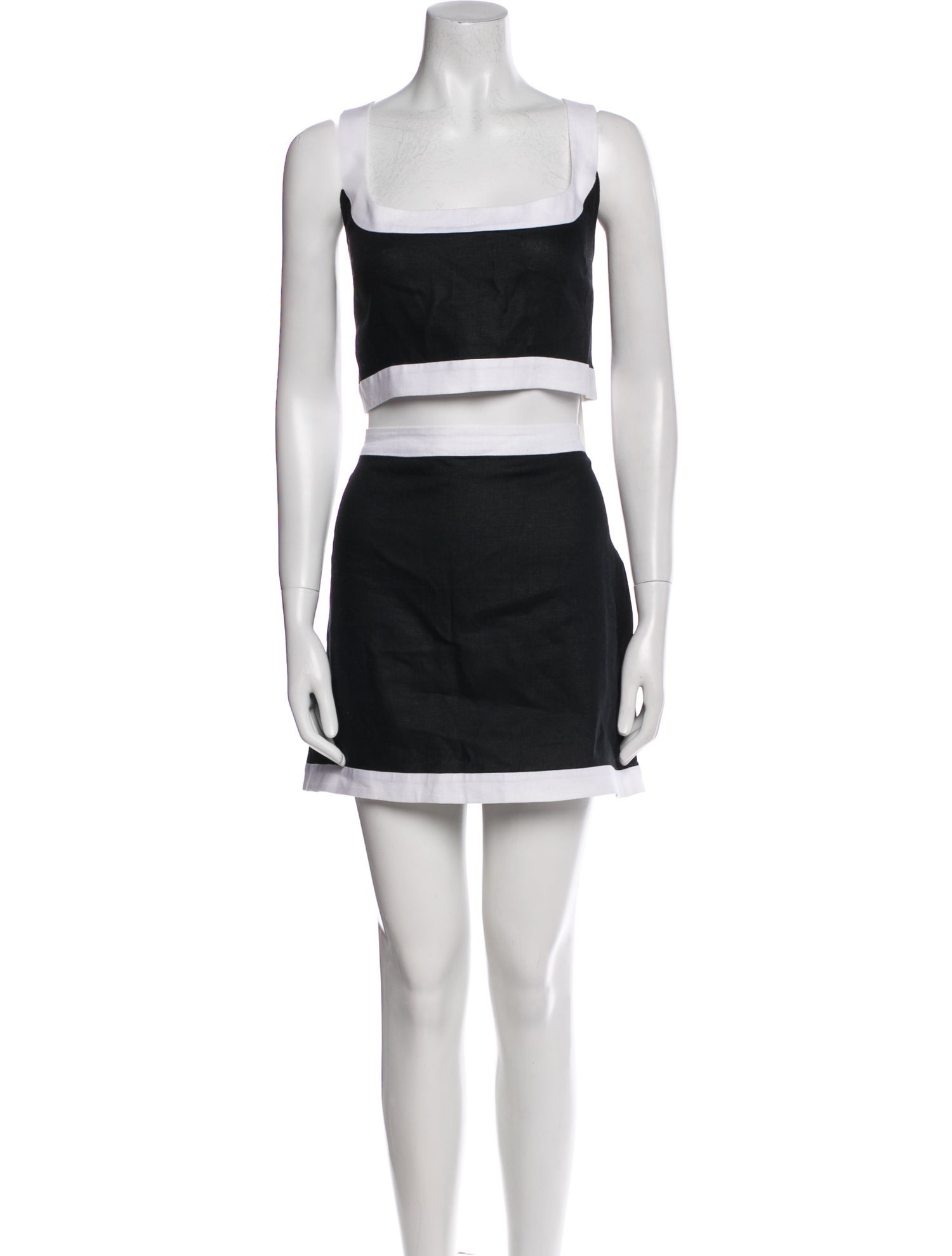 Reformation Linen Colorblock Pattern Skirt Set w/ Tags