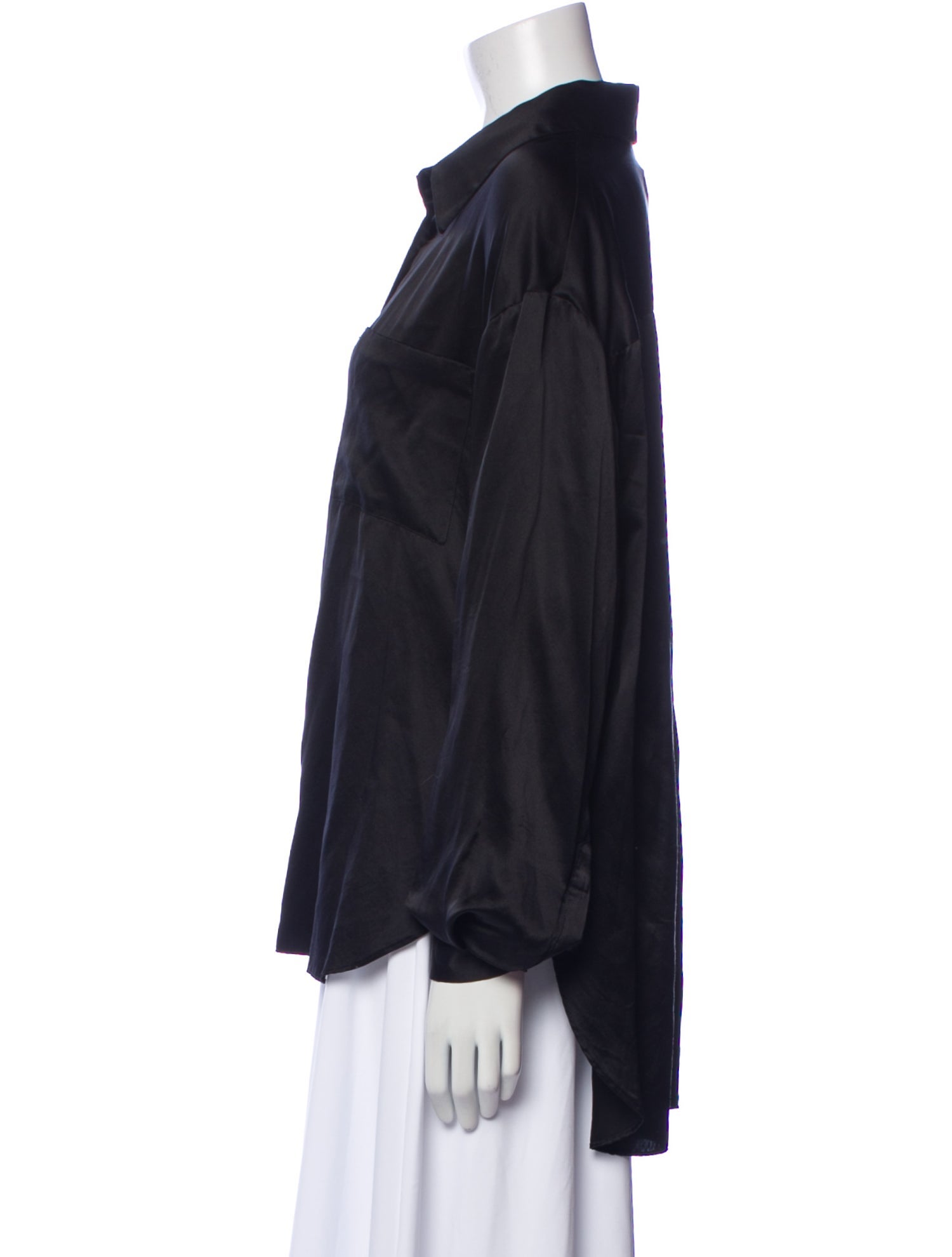 Reformation Silk Long Sleeve Button-Up Top w/ Tags