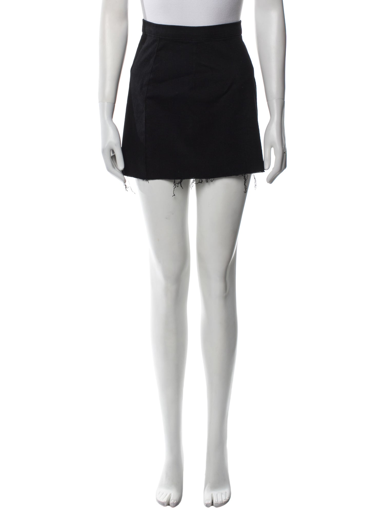 Reformation Raw-Edge Trim Mini Skirt