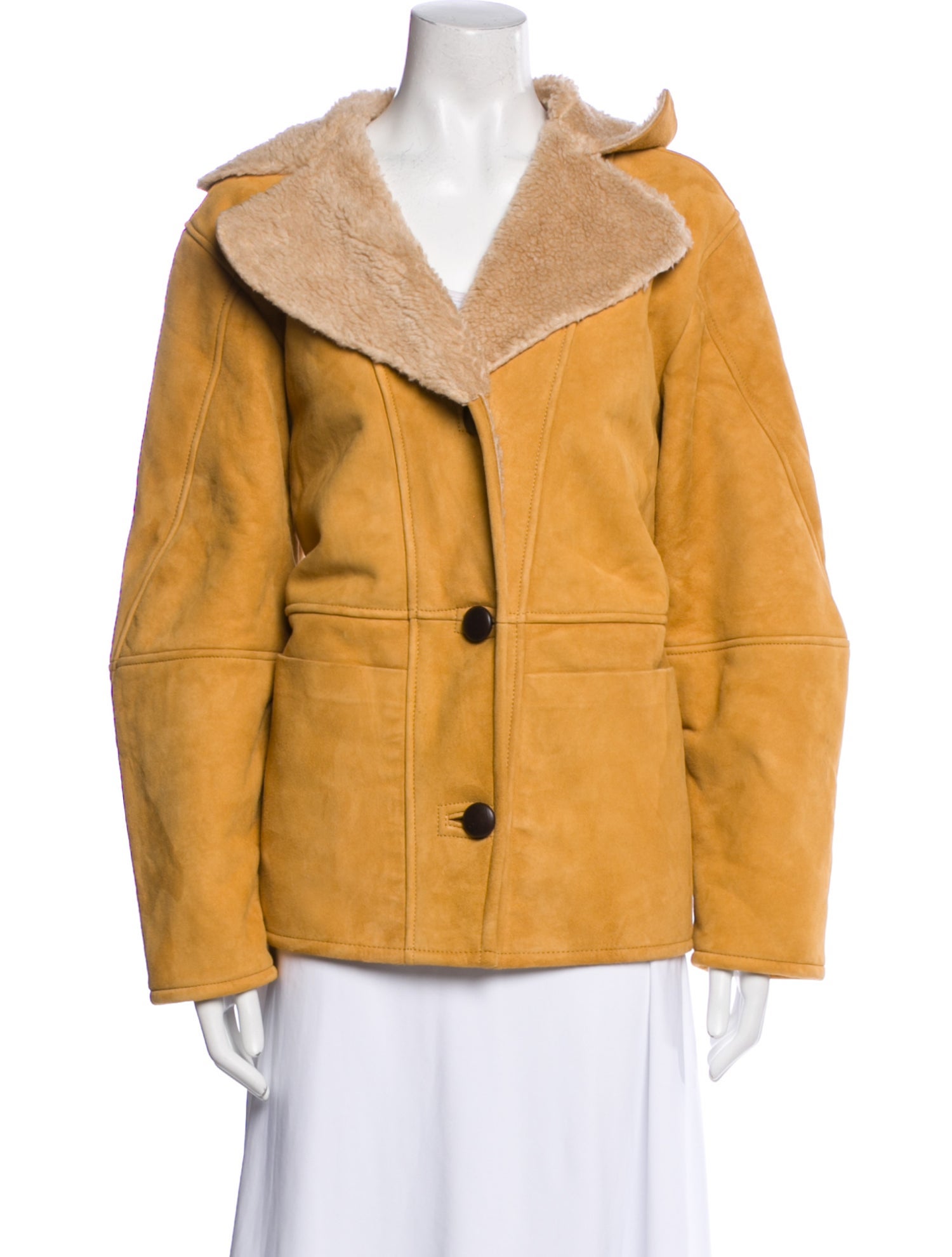 Veda x Reformation Leather Fur Coat w/ Tags