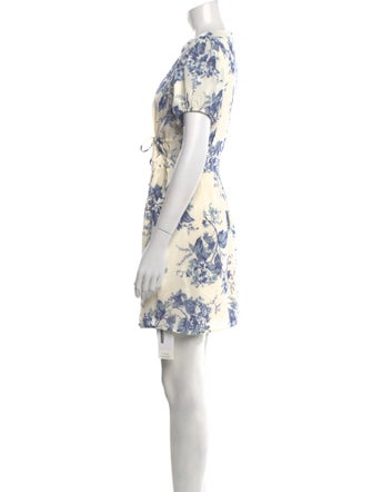 Reformation Floral Print Mini Dress