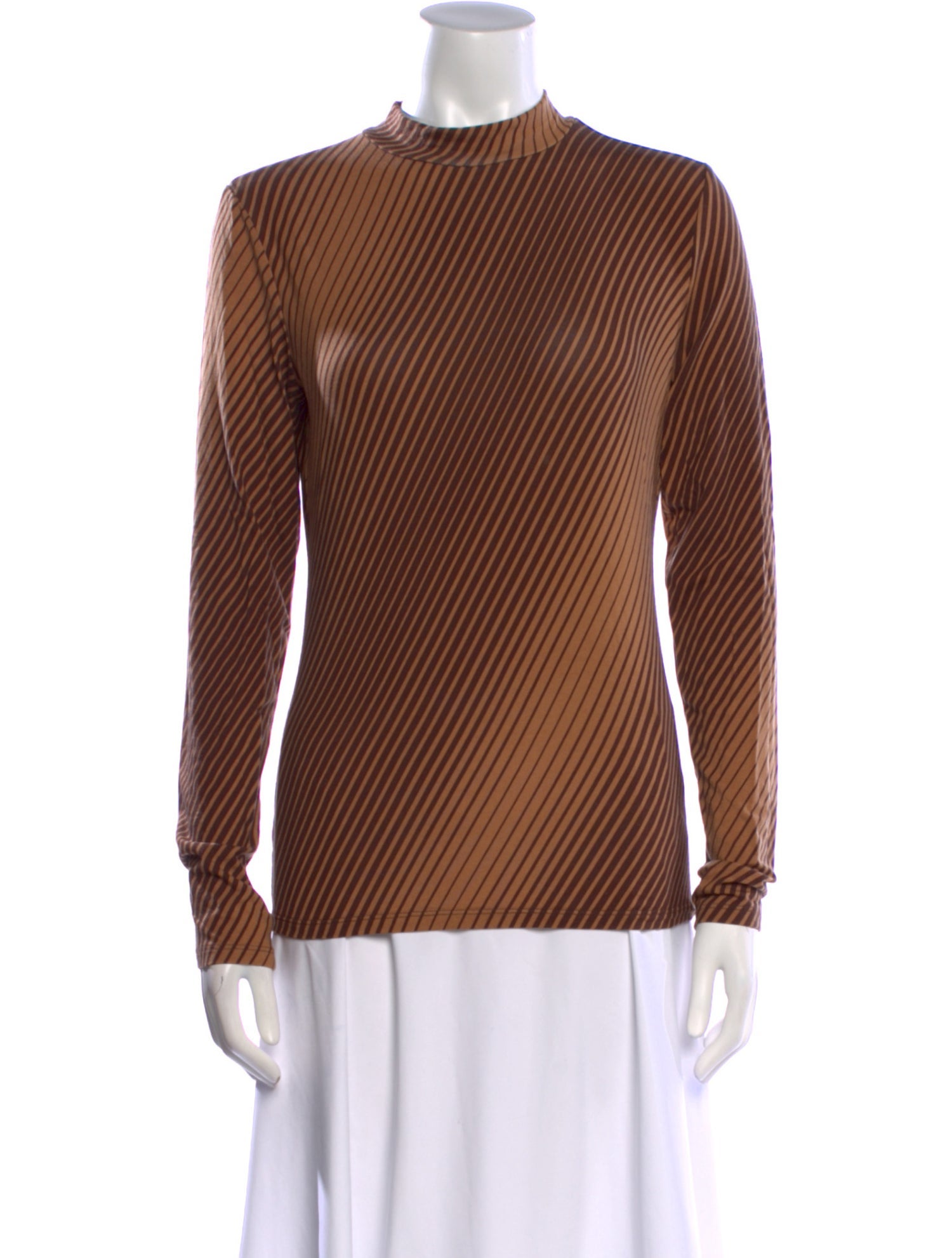 Reformation Striped Mock Neck Sweatshirt