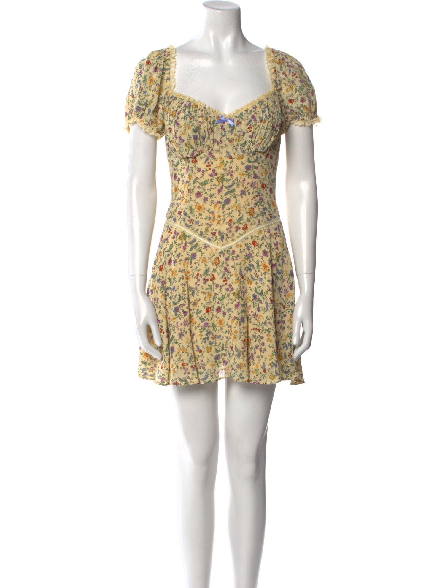 Reformation Floral Print Mini Dress