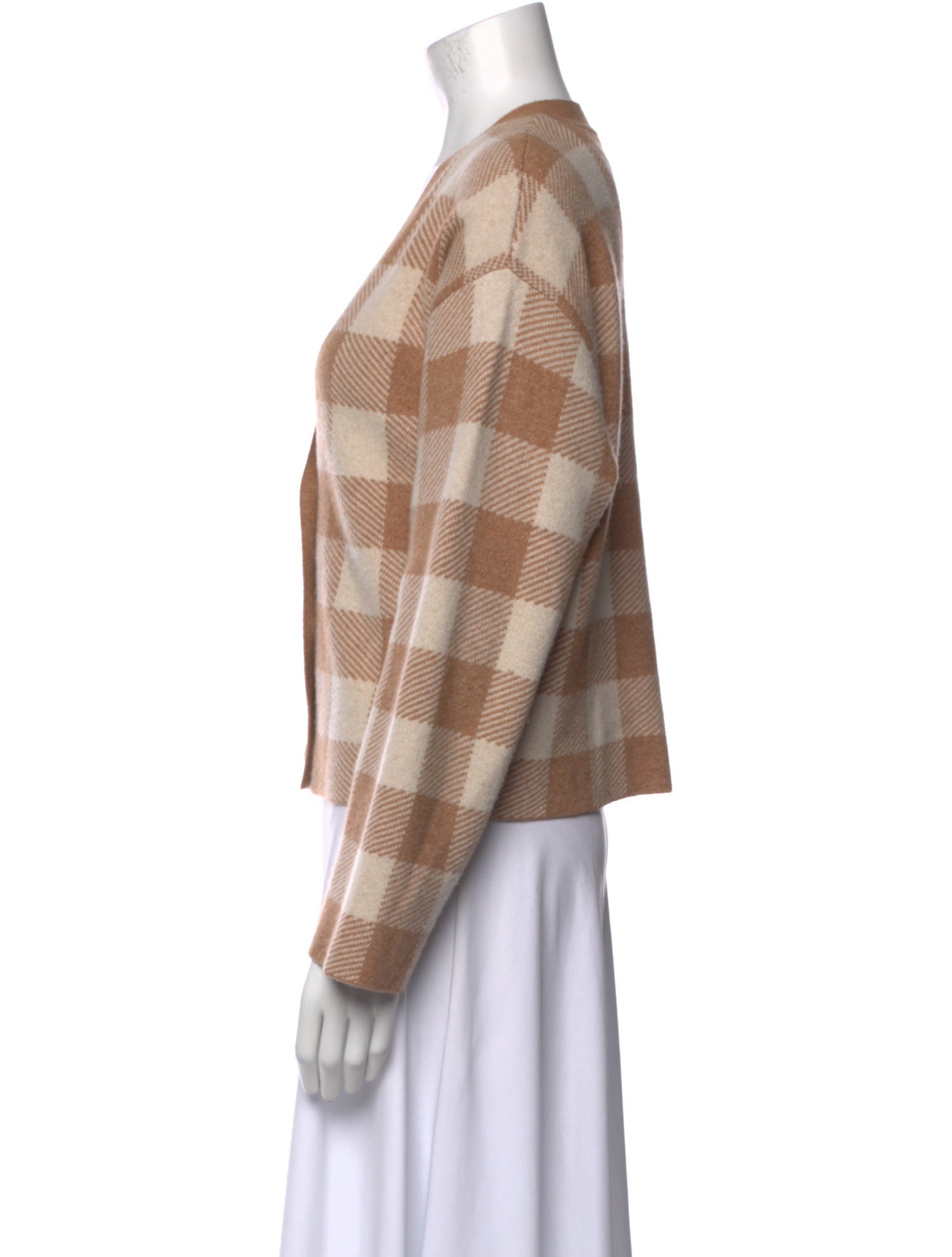 Reformation Cashmere Plaid Print Sweater