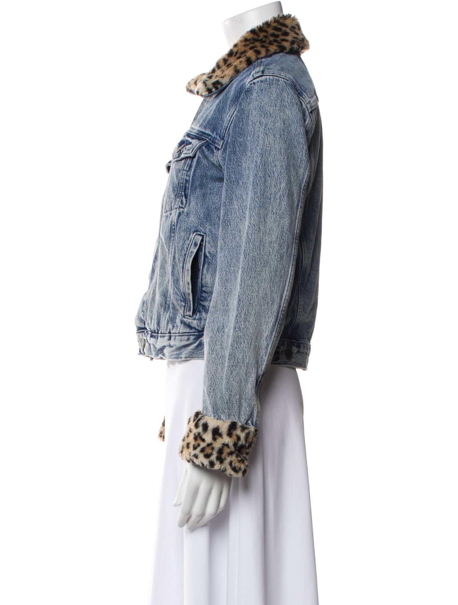 Reformation Animal Print Denim Jacket