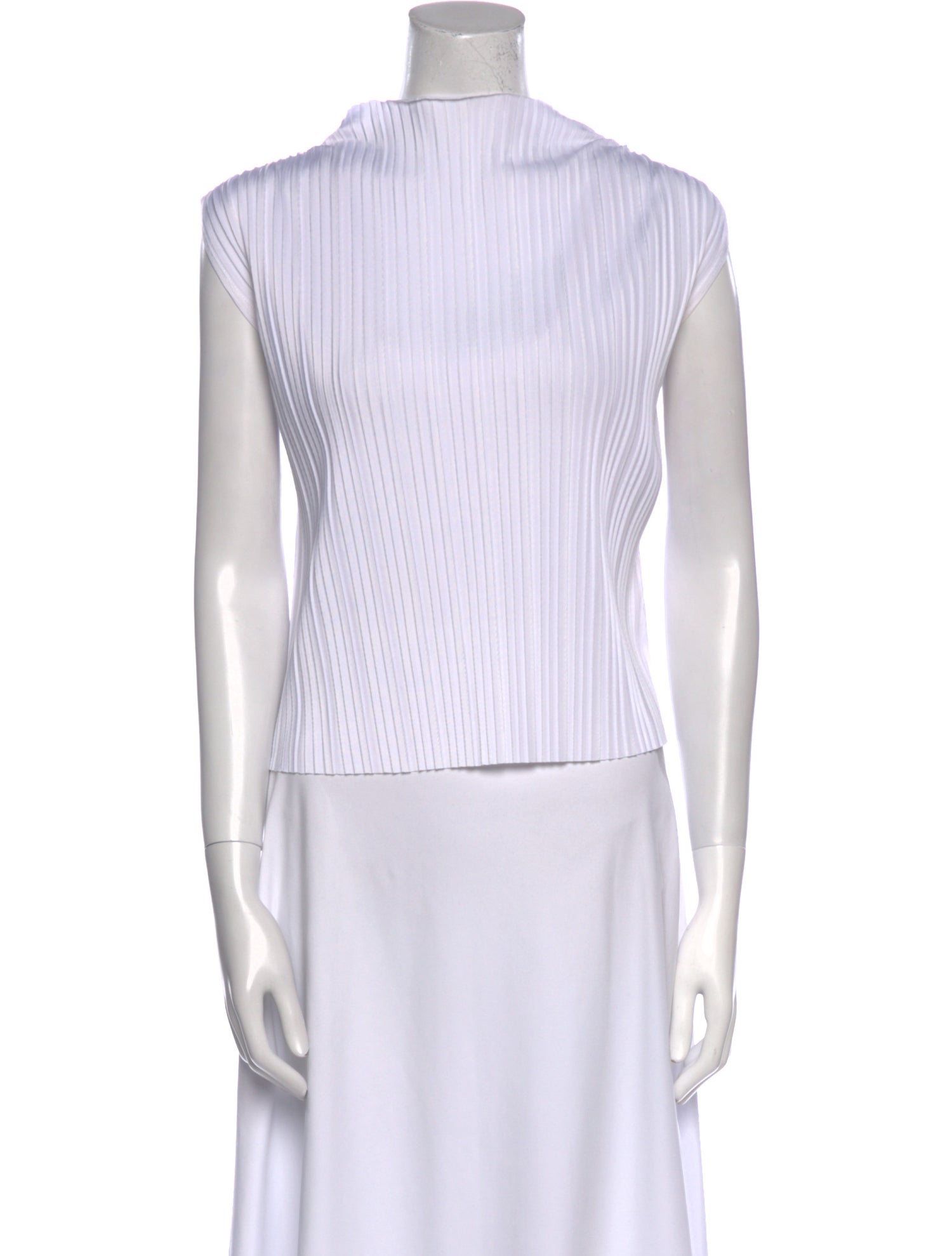 Reformation Striped Mock Neck Top