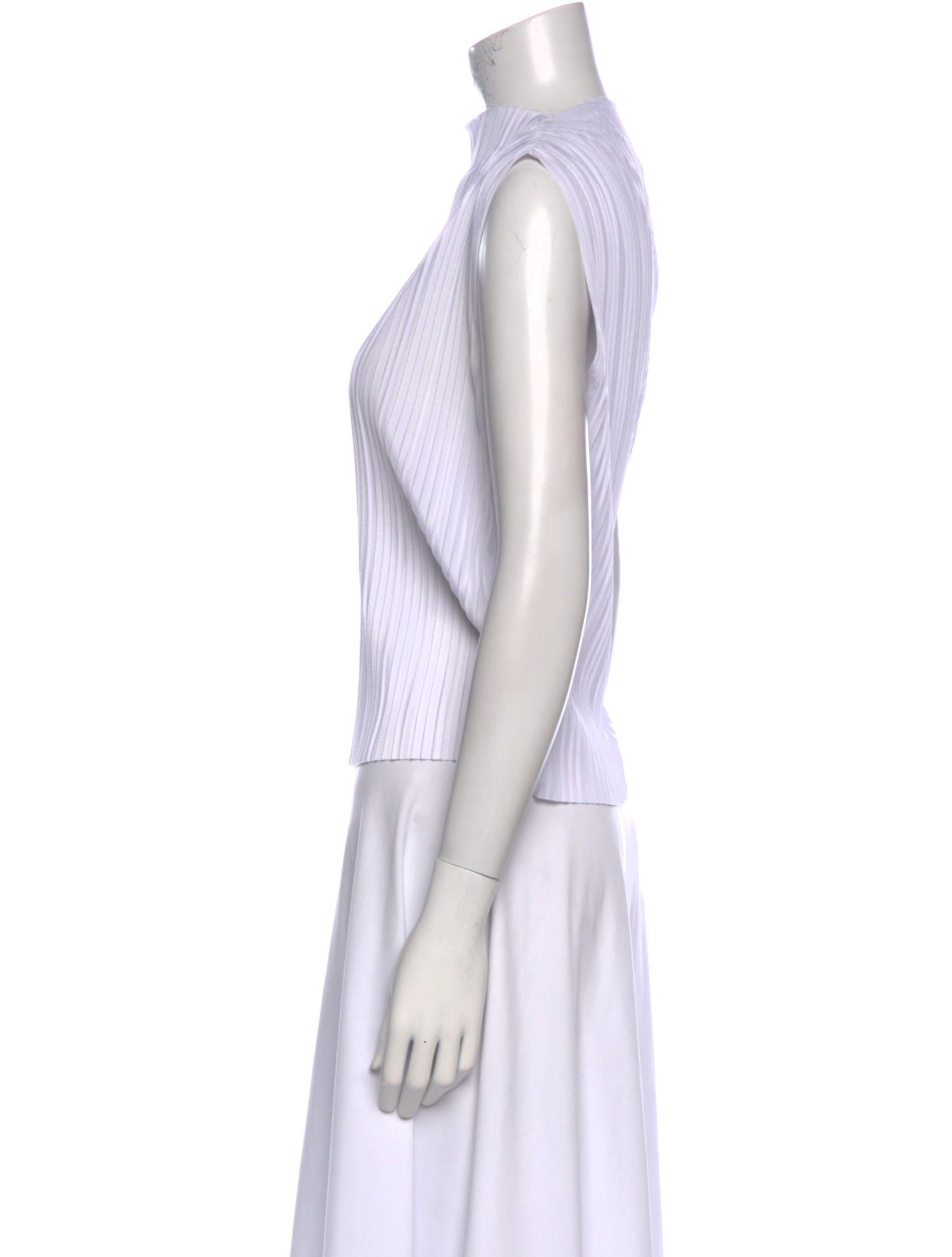 Reformation Striped Mock Neck Top