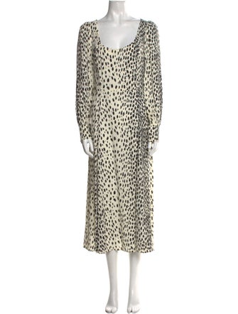 Reformation Animal Print Long Dress