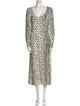 Reformation Animal Print Long Dress