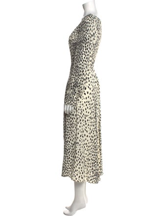 Reformation Animal Print Long Dress