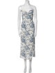 Reformation Floral Print Midi Length Dress