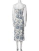 Reformation Floral Print Midi Length Dress
