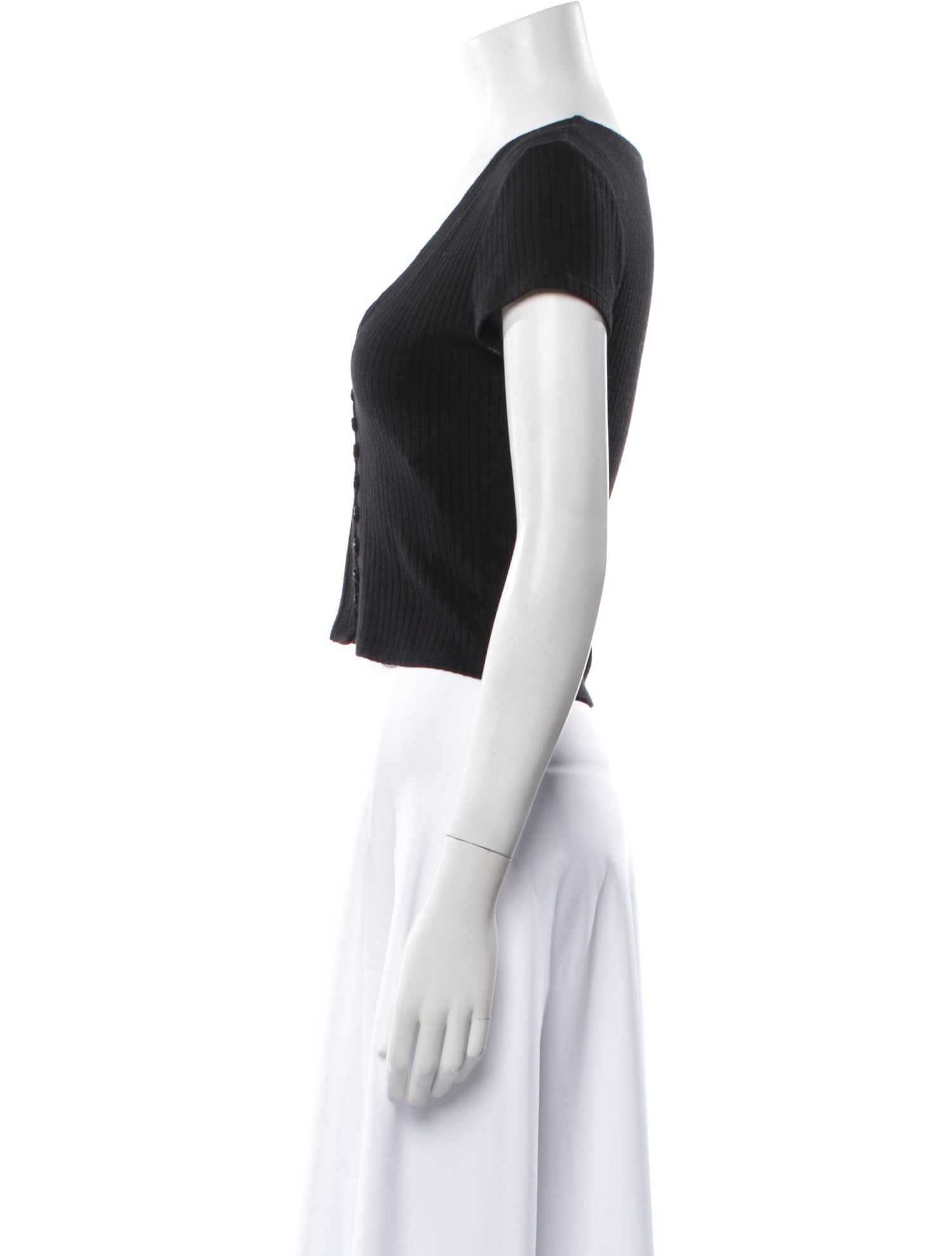Reformation V-Neck Short Sleeve Crop Top