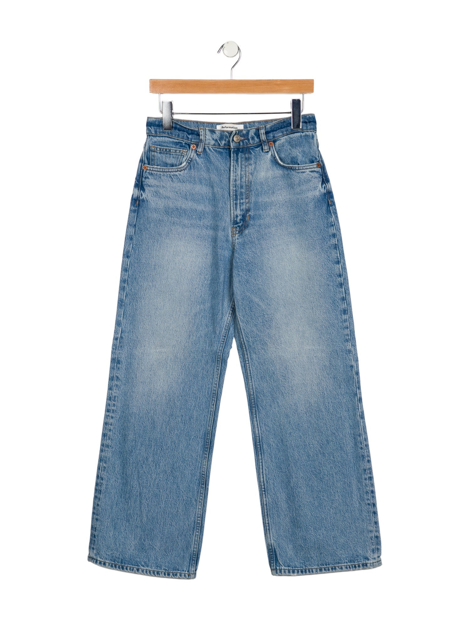 Reformation Mid-Rise Wide Leg Jeans