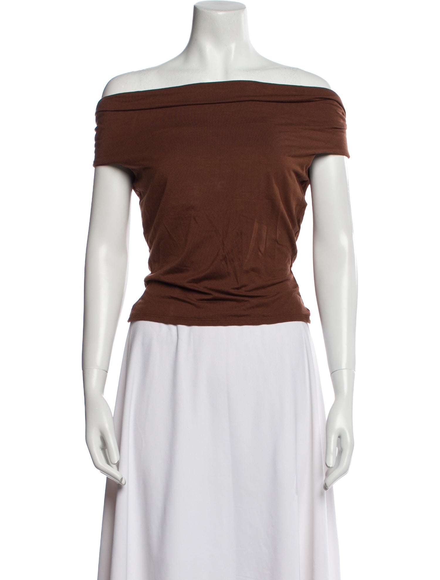 Reformation Off-The-Shoulder Short Sleeve Crop Top