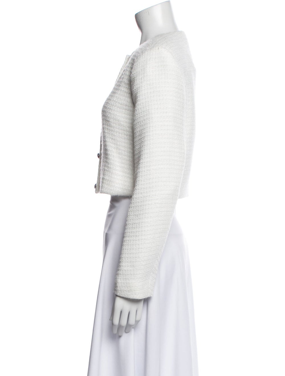 Reformation Evening Jacket White Collarless - image 2