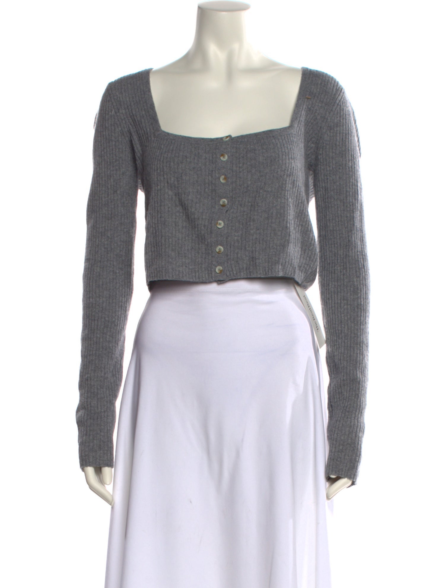 Reformation Cashmere Square Neckline Crop Top