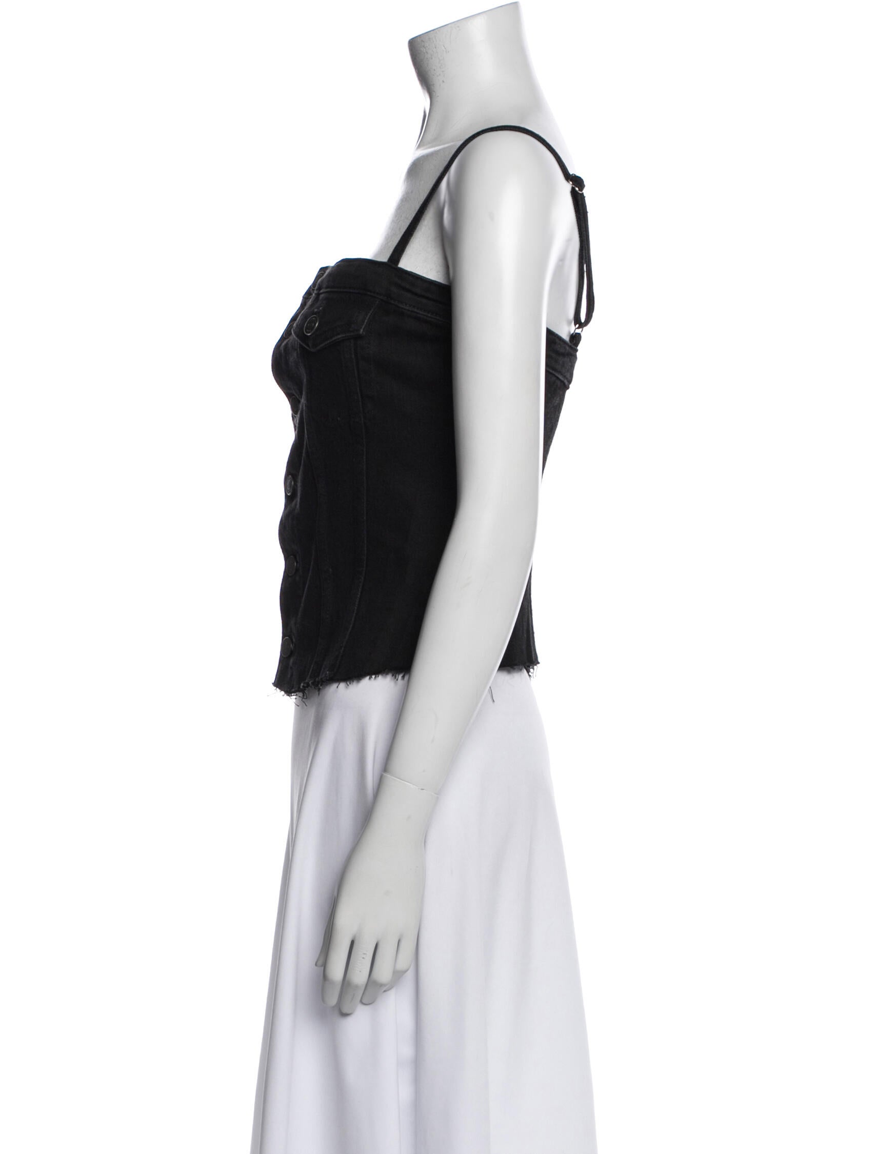 Reformation Square Neckline Sleeveless Crop Top