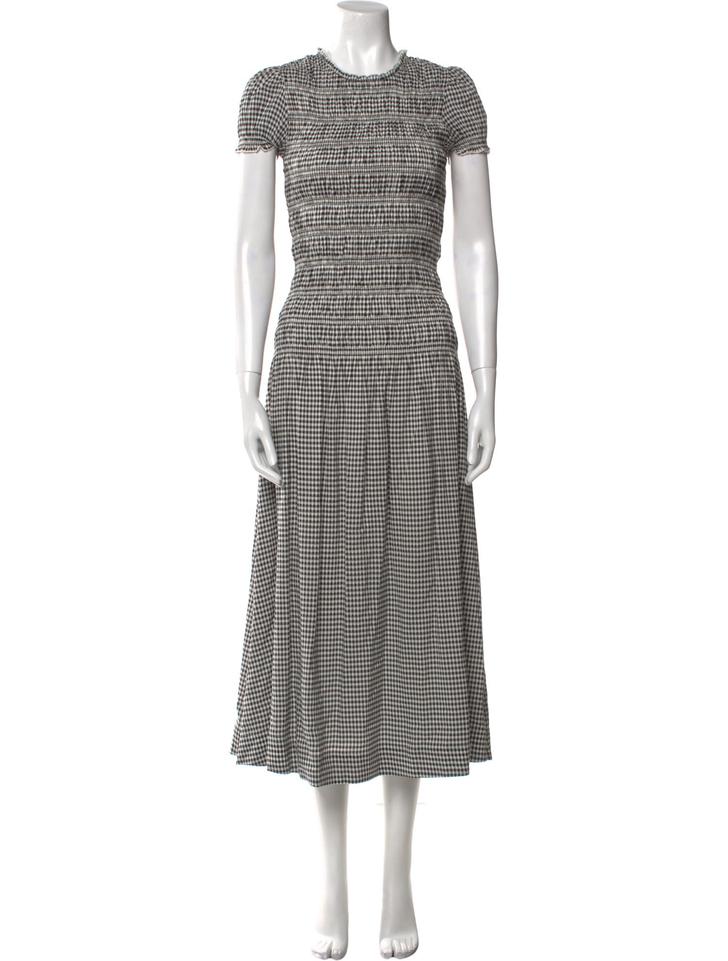 Reformation Plaid Print Long Dress