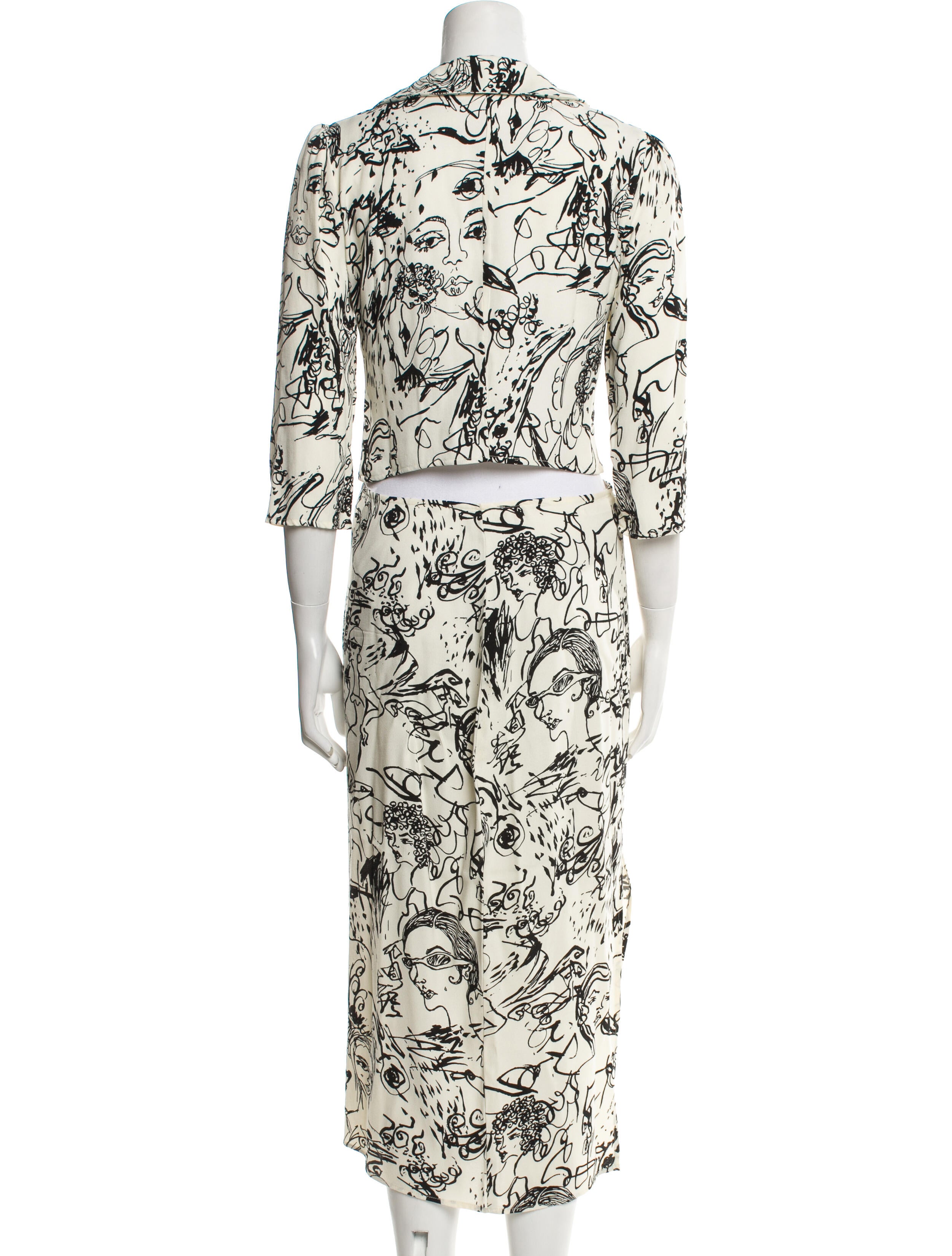 Reformation Printed Skirt Suit
