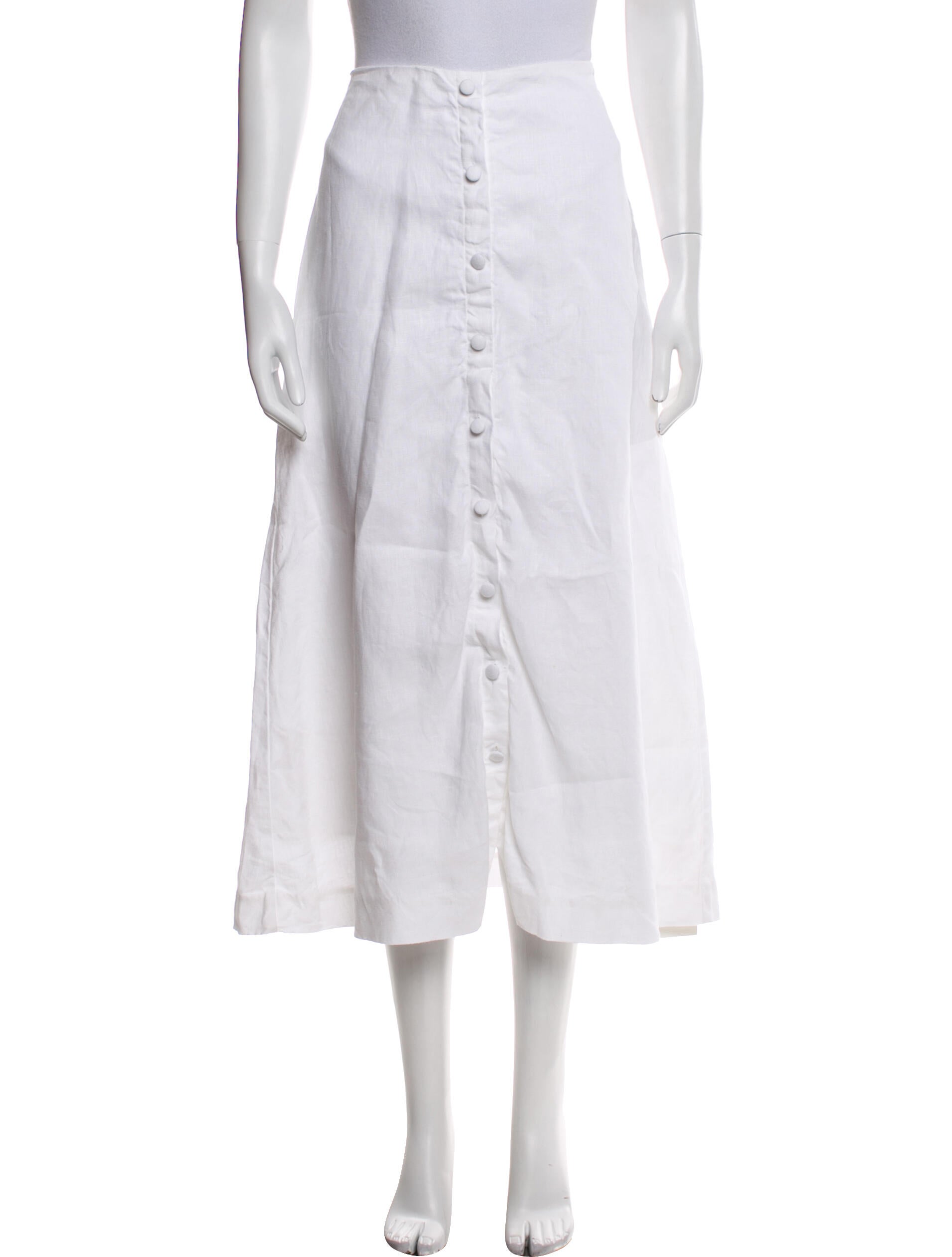 Reformation Linen Midi Length Skirt