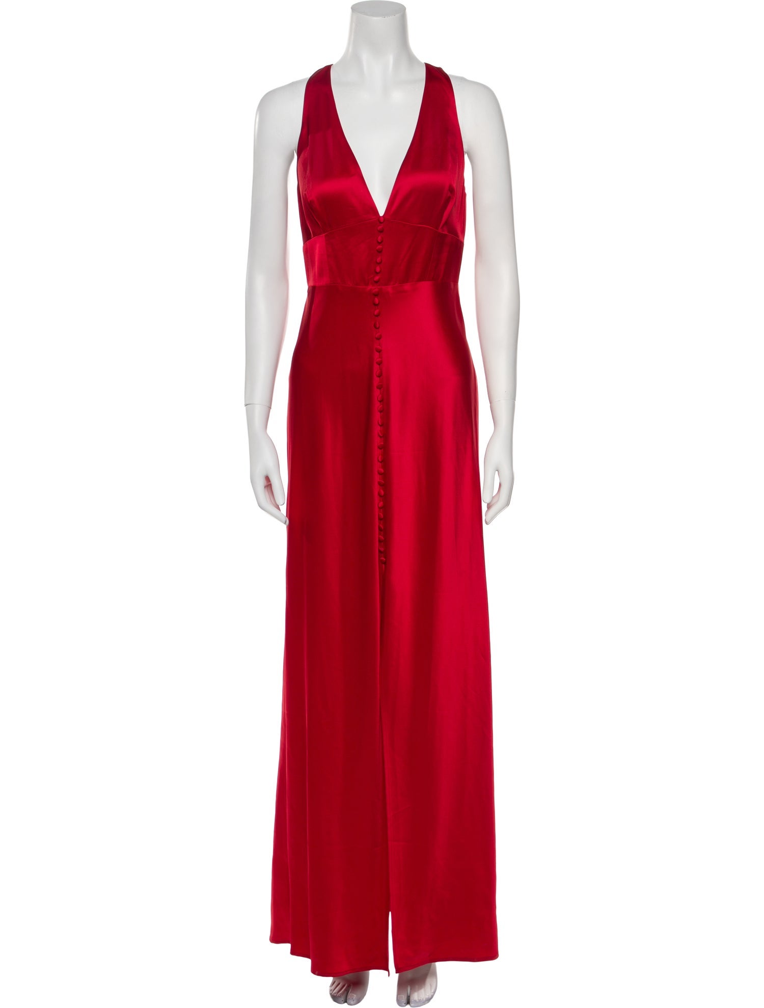 Reformation V-Neck Long Dress