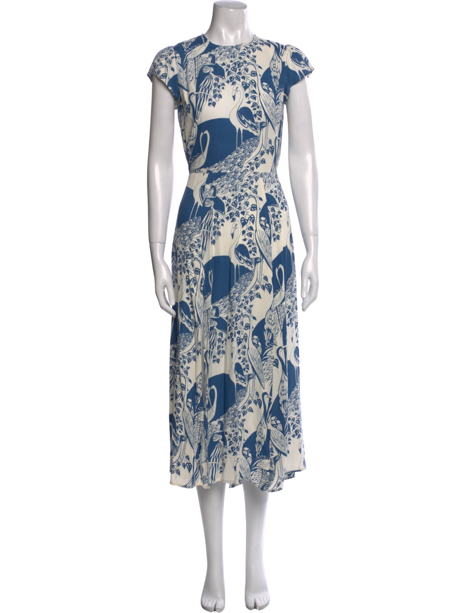 Reformation Floral Print Midi Length Dress