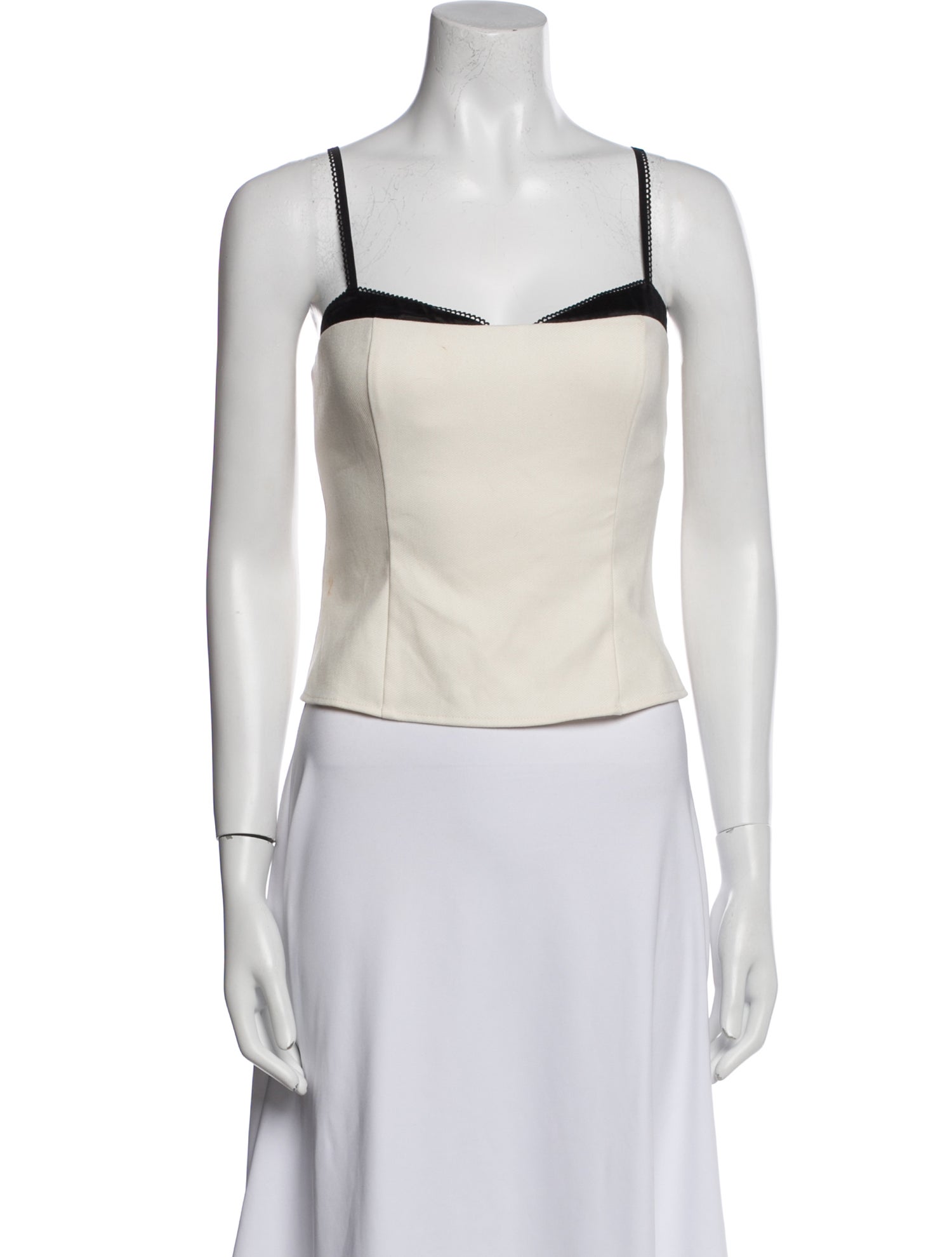 Reformation Square Neckline Sleeveless Crop Top