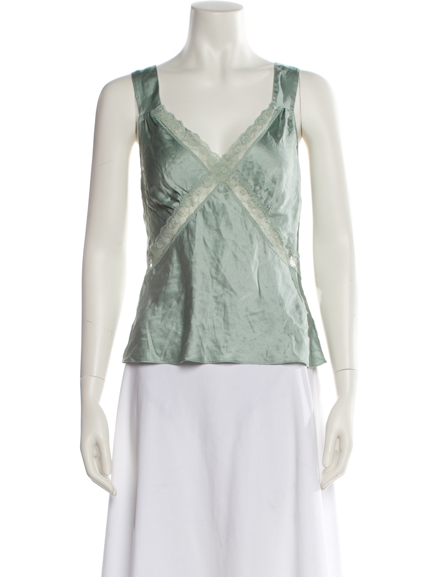 Reformation Silk V-Neck Top