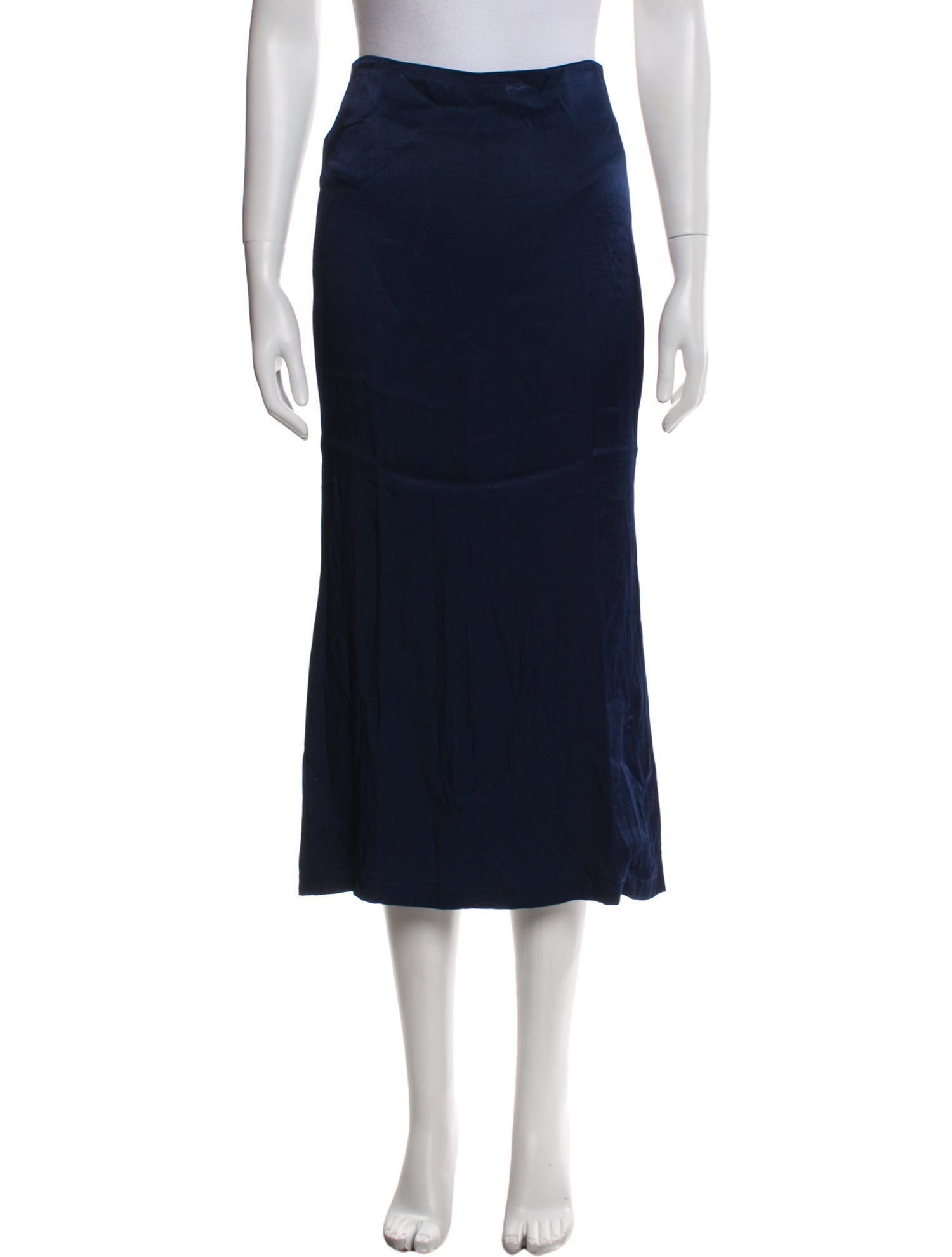 Reformation Satin Midi Length Skirt