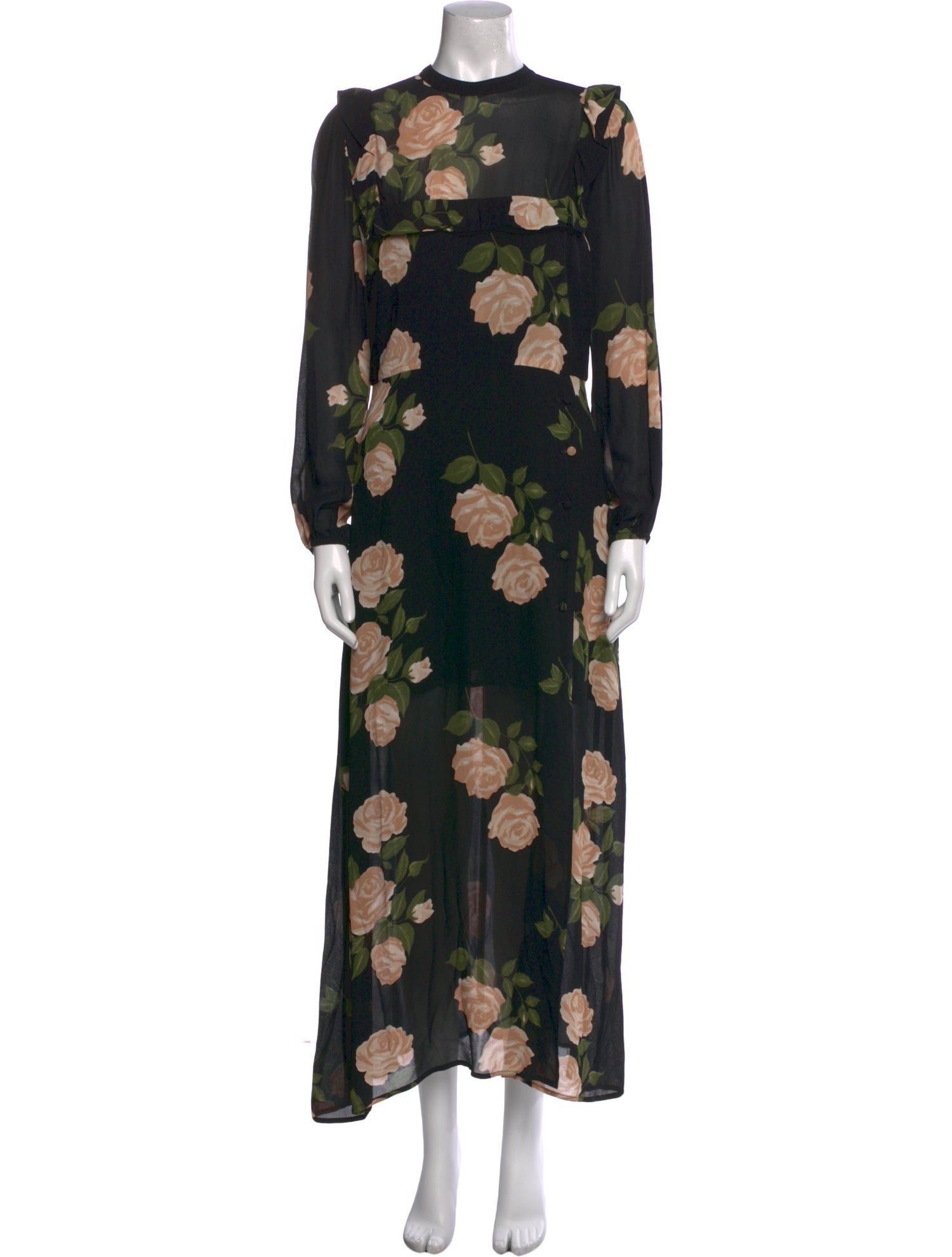 Reformation Floral Print Long Dress