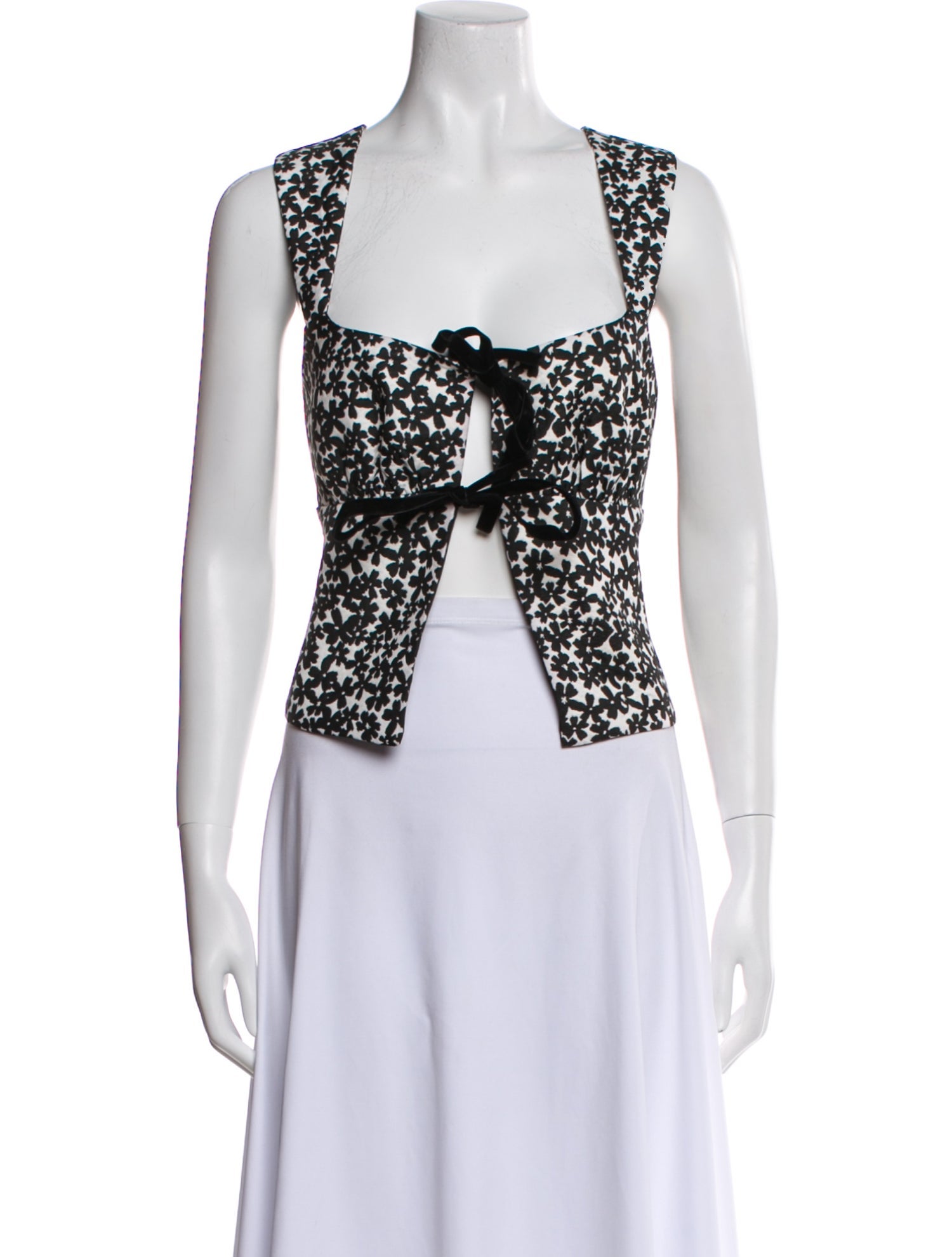 Reformation Floral Print Square Neckline Crop Top w/ Tags