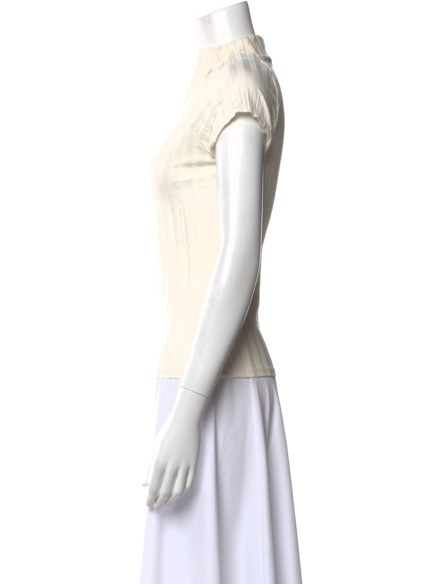 Reformation Mock Neck Short Sleeve Top