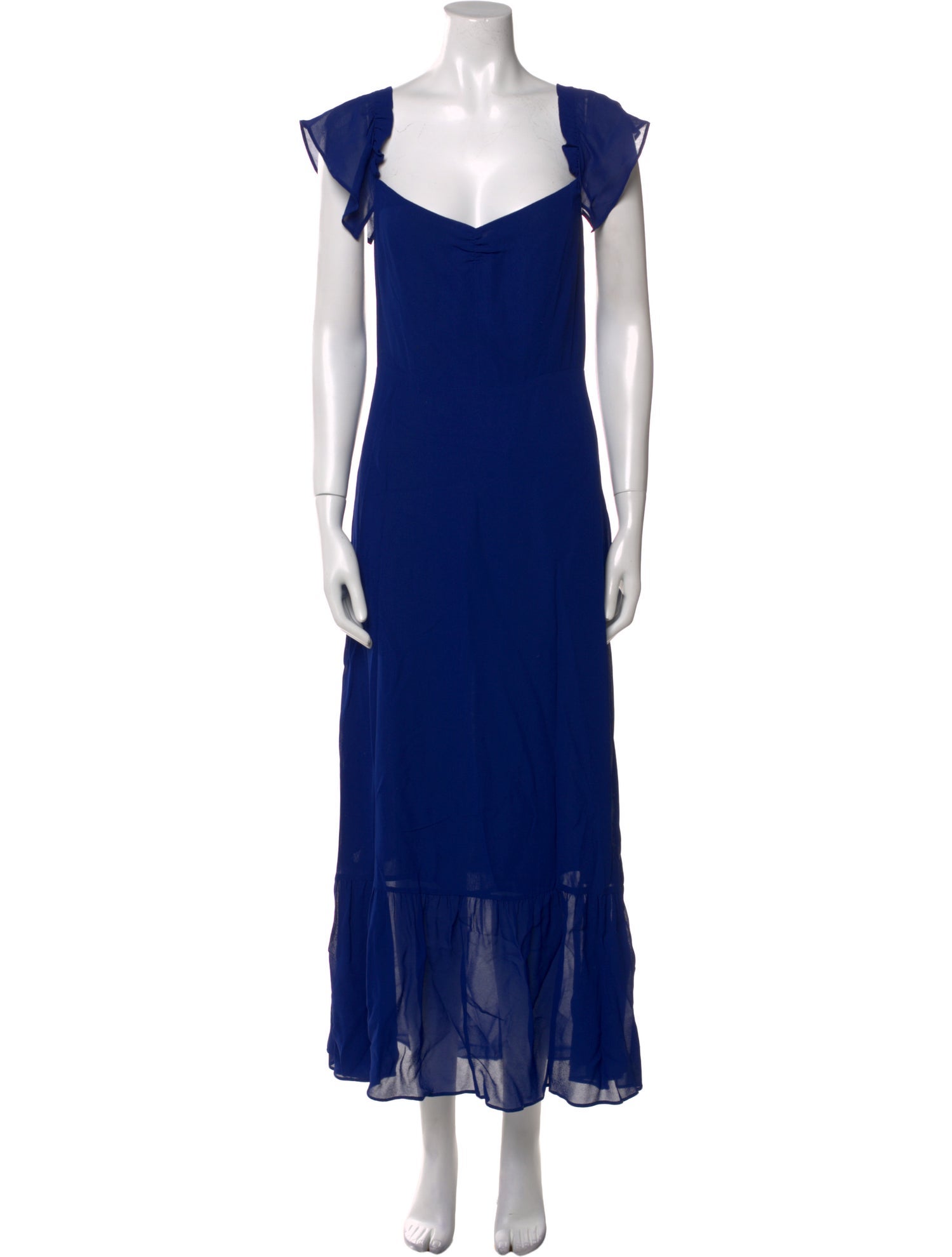 Reformation V-Neck Long Dress