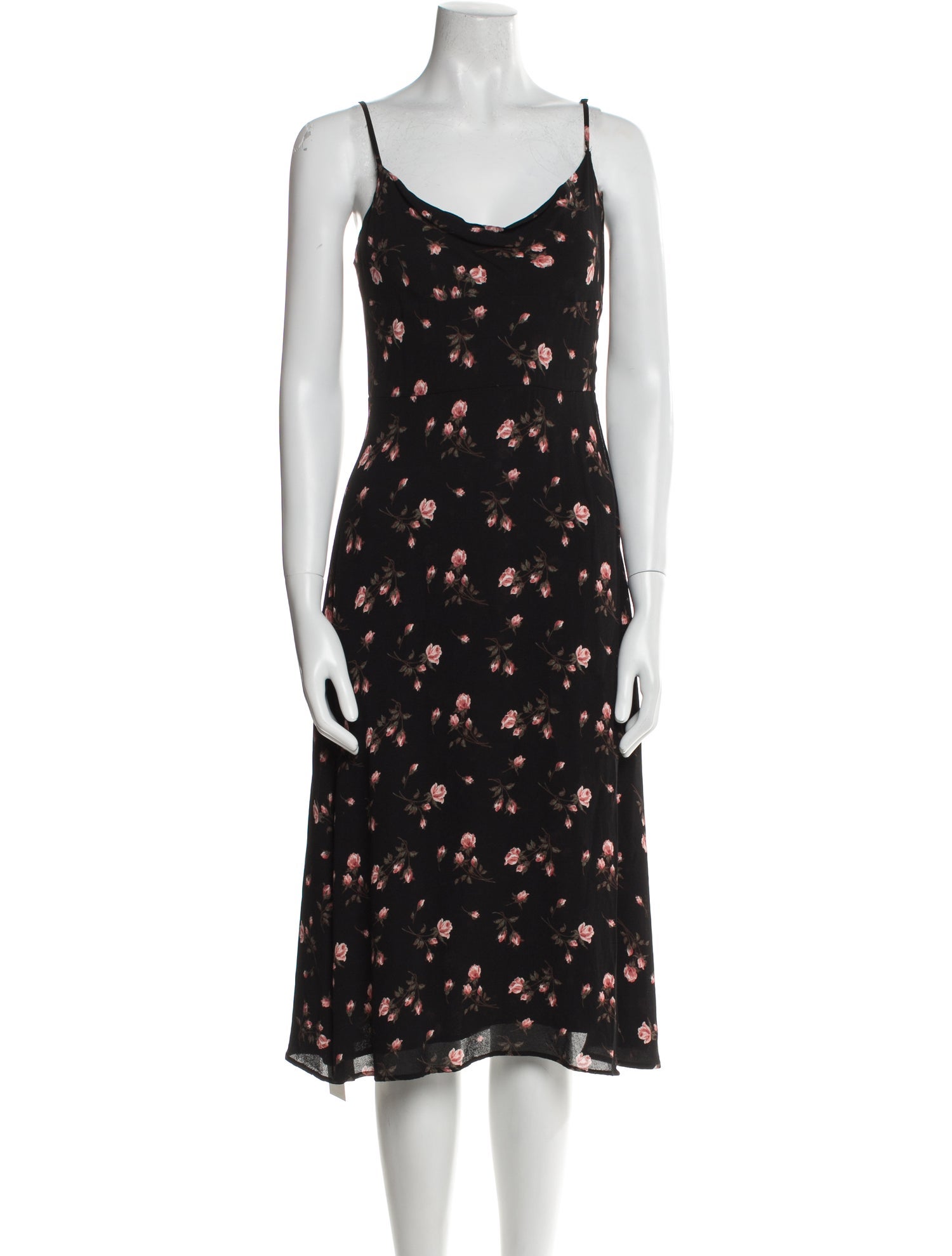 Reformation Floral Print Midi Length Dress