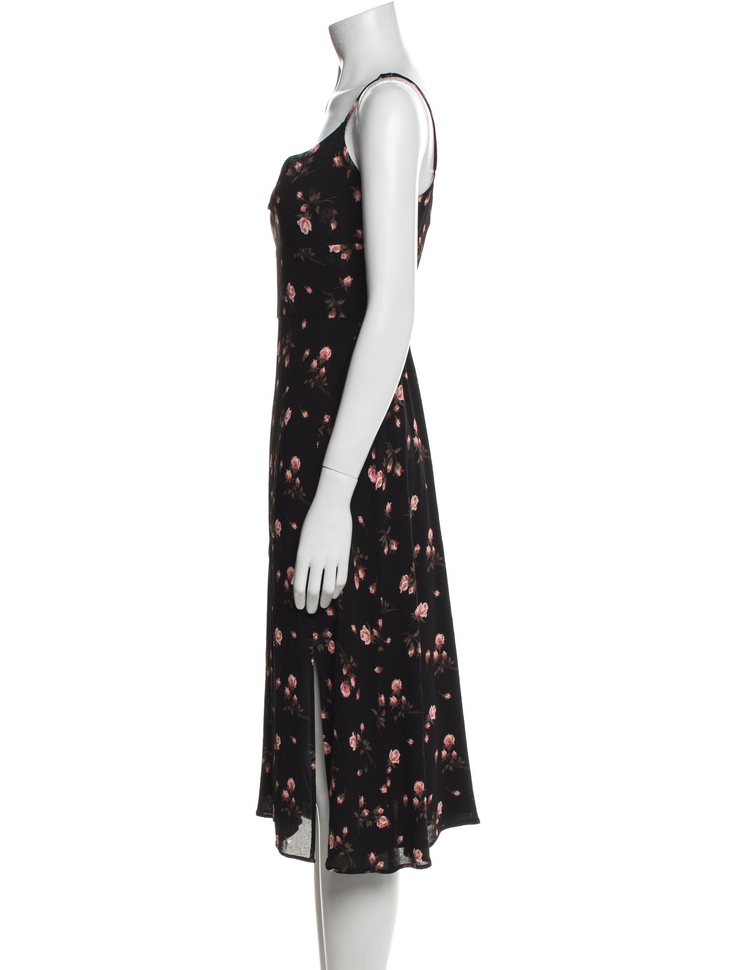 Reformation Floral Print Midi Length Dress