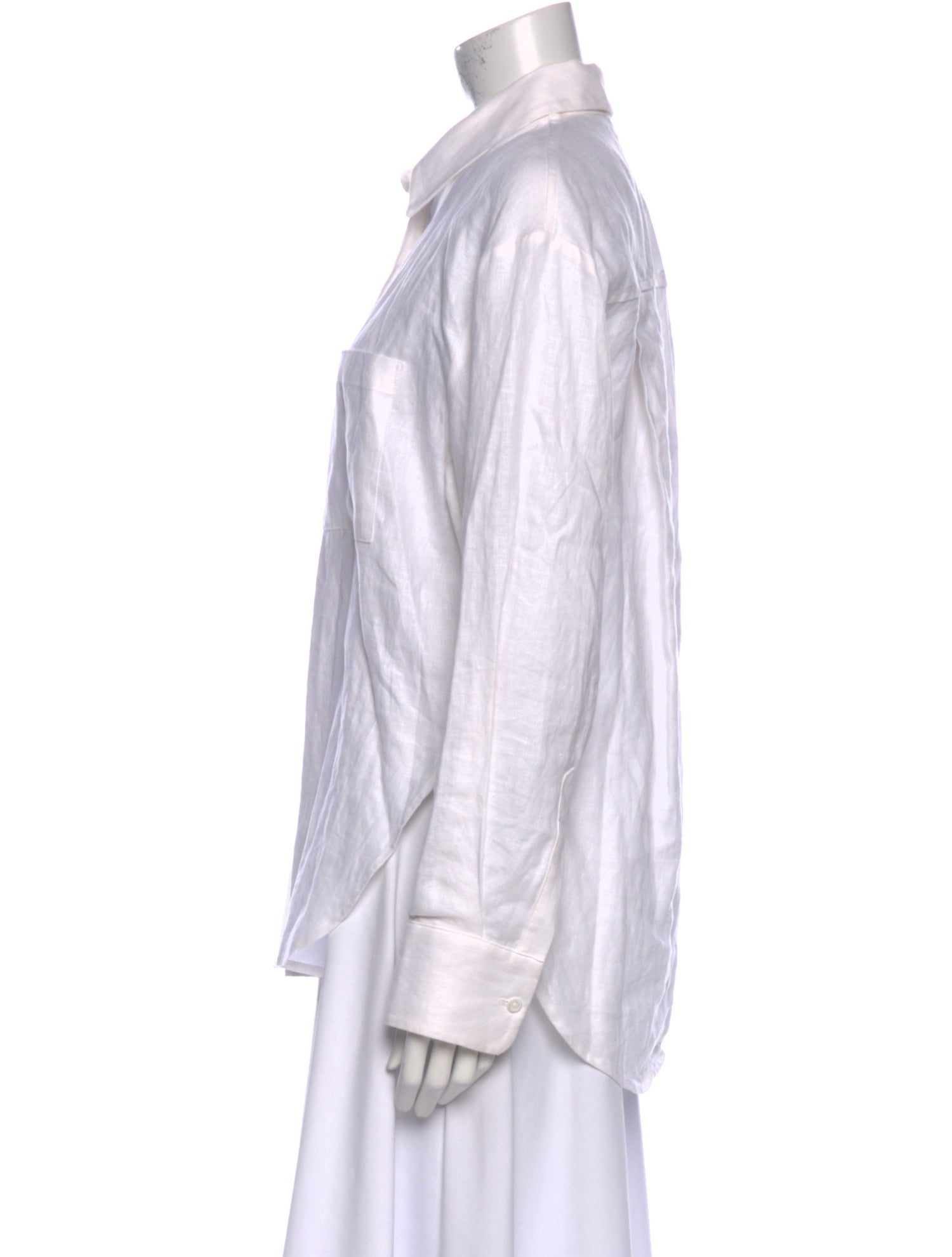 Reformation Linen Striped Button-Up Top