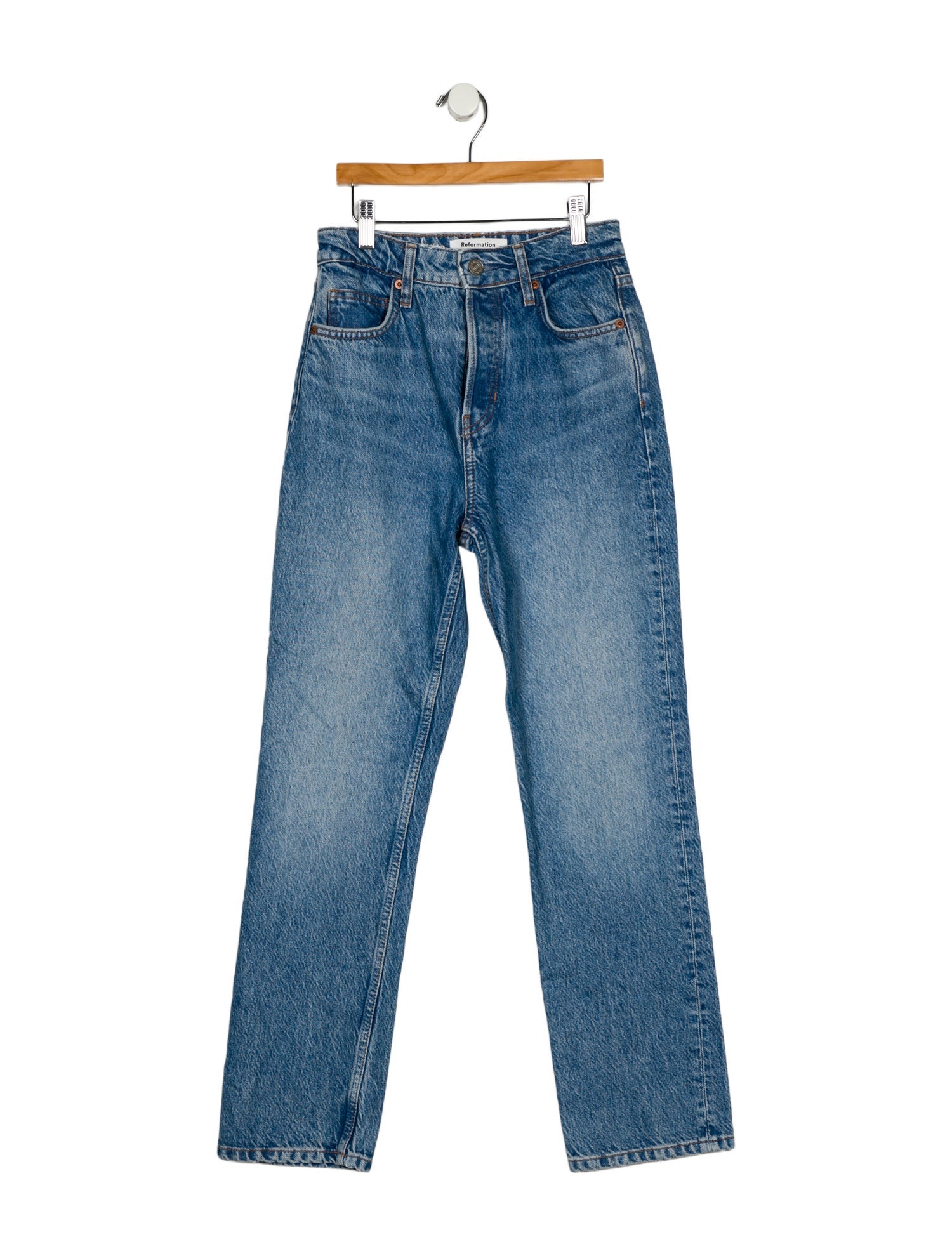Reformation Mid-Rise Straight Leg Jeans