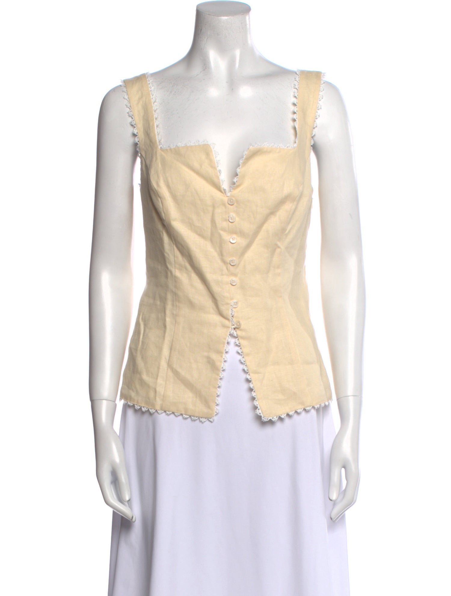 Reformation Linen Square Neckline Top w/ Tags